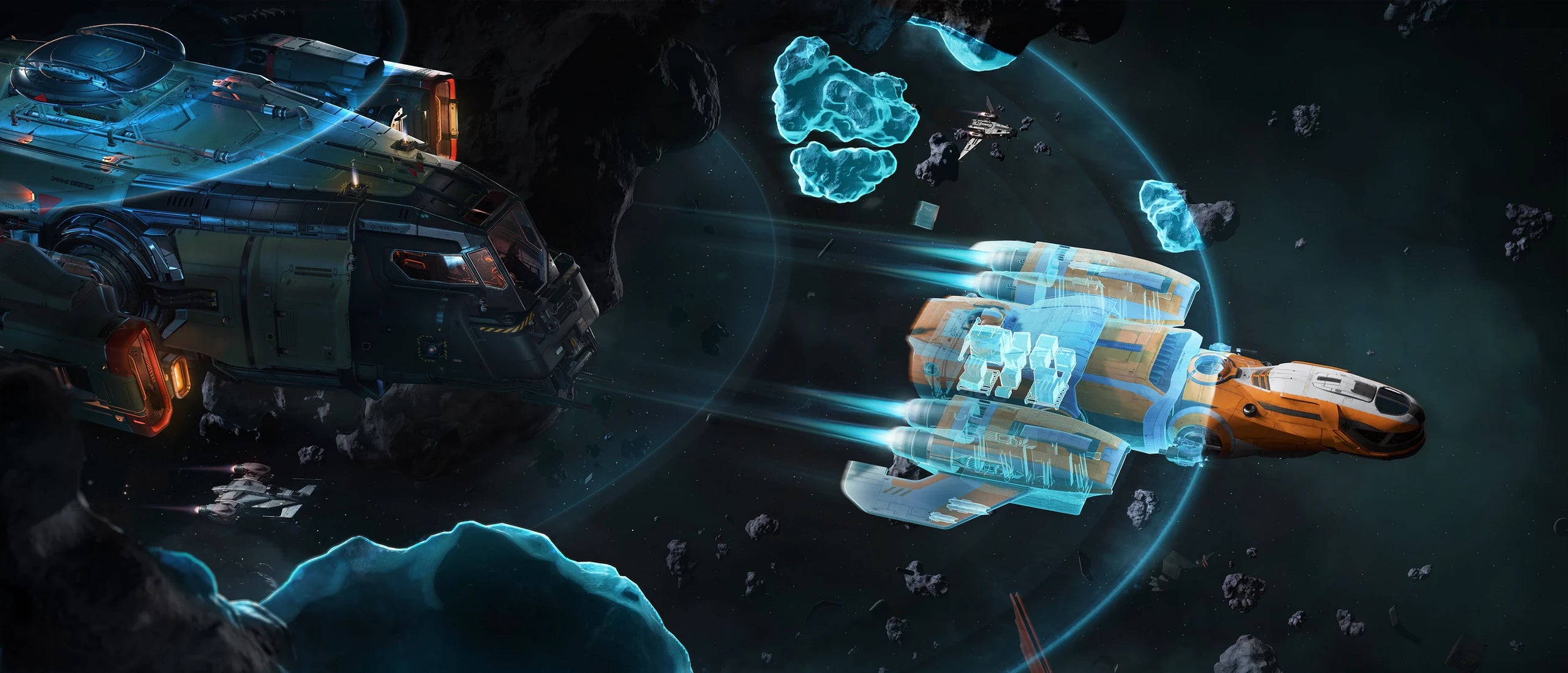 Cutter Scout - scanning Freelancer MAX in Star Citizen
