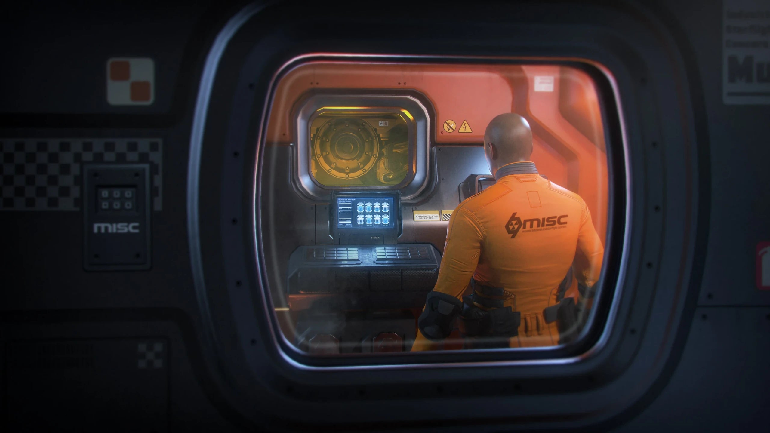 Expanse - Operations room through window in Star Citizen