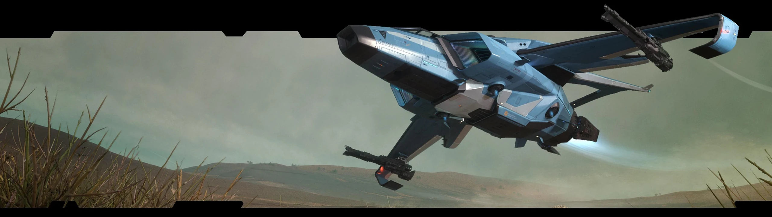 F7C Hornet MK II - F7C Hornet MkII underside flying low - Black border in Star Citizen