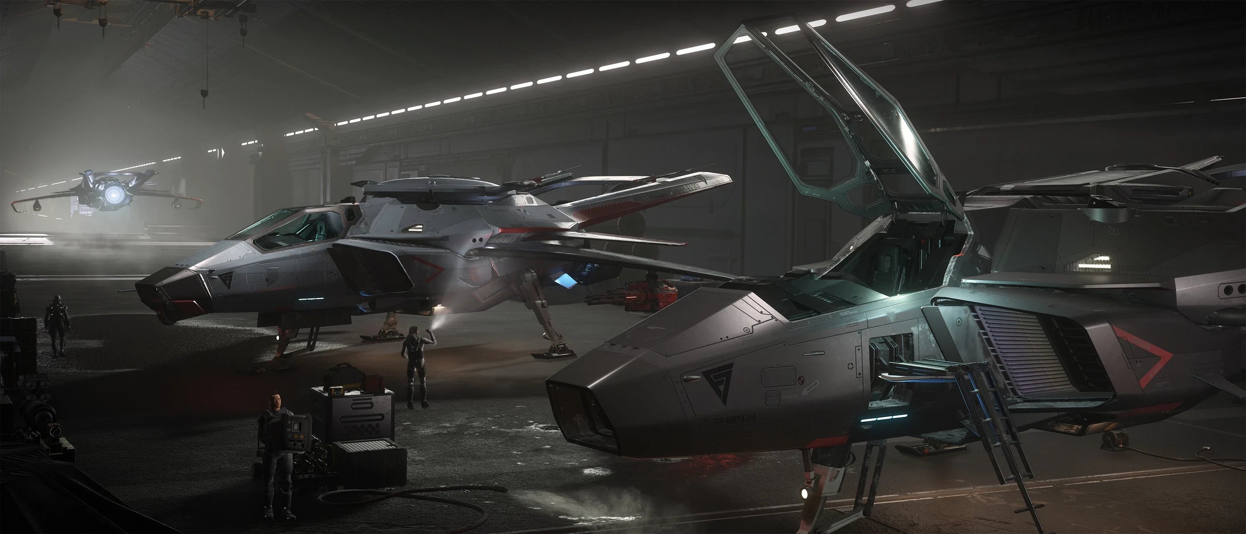 F7C-S Hornet Ghost MK II - F7C-S Ghost MkII shadowing pirate ships in Star Citizen