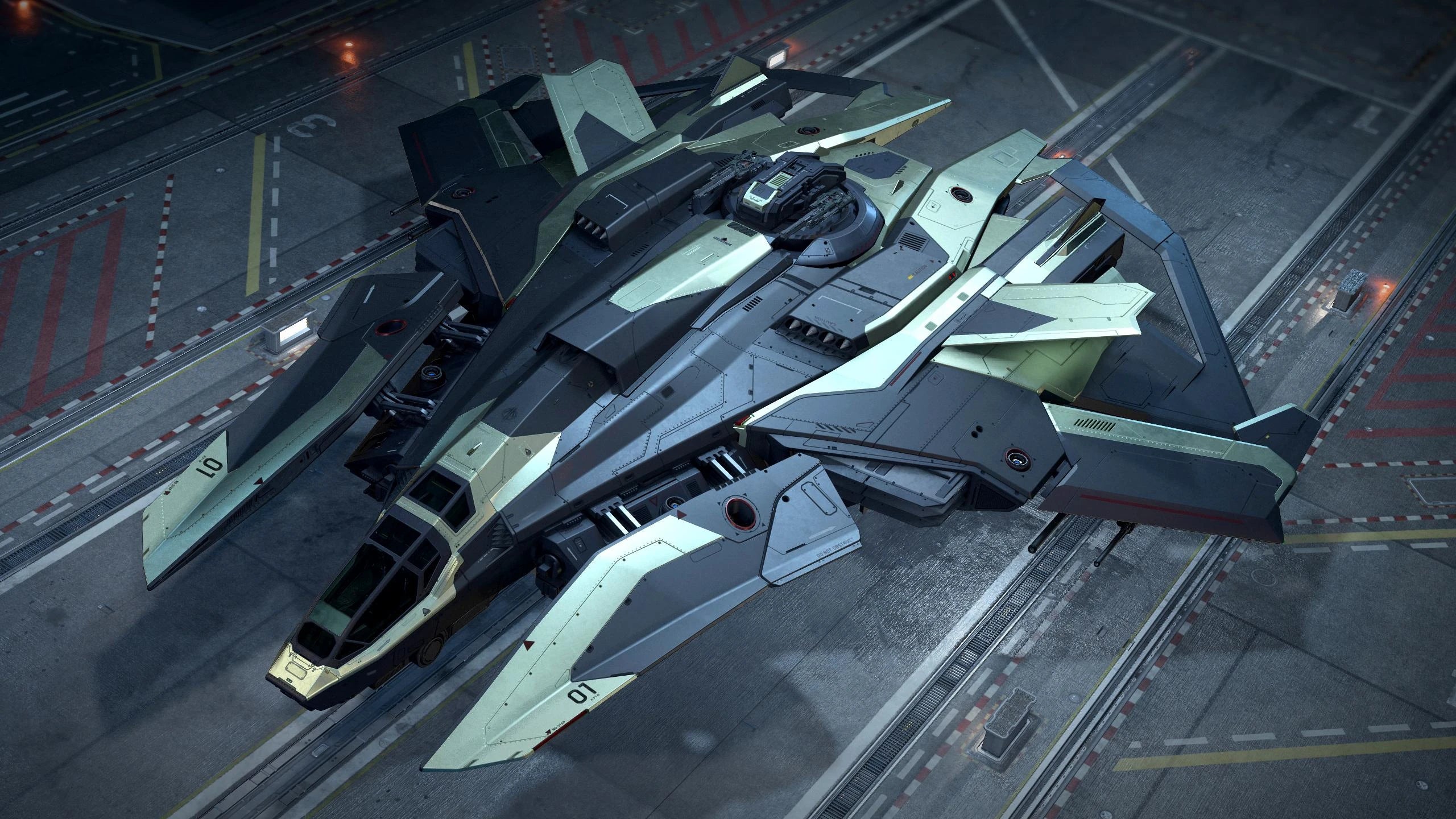 F8C Lightning - F8C - Landed on platform - Cut