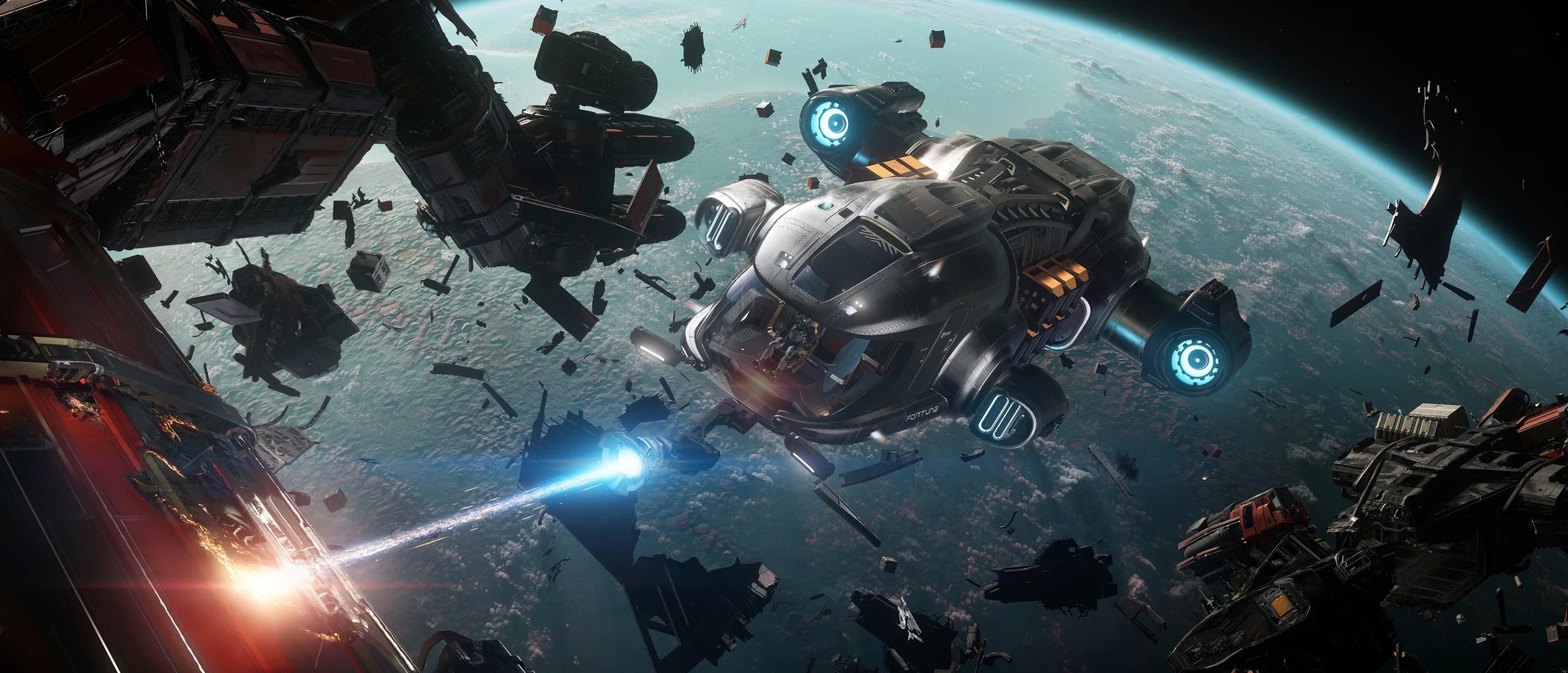 Fortune - scrapping Caterpillar over world in Star Citizen