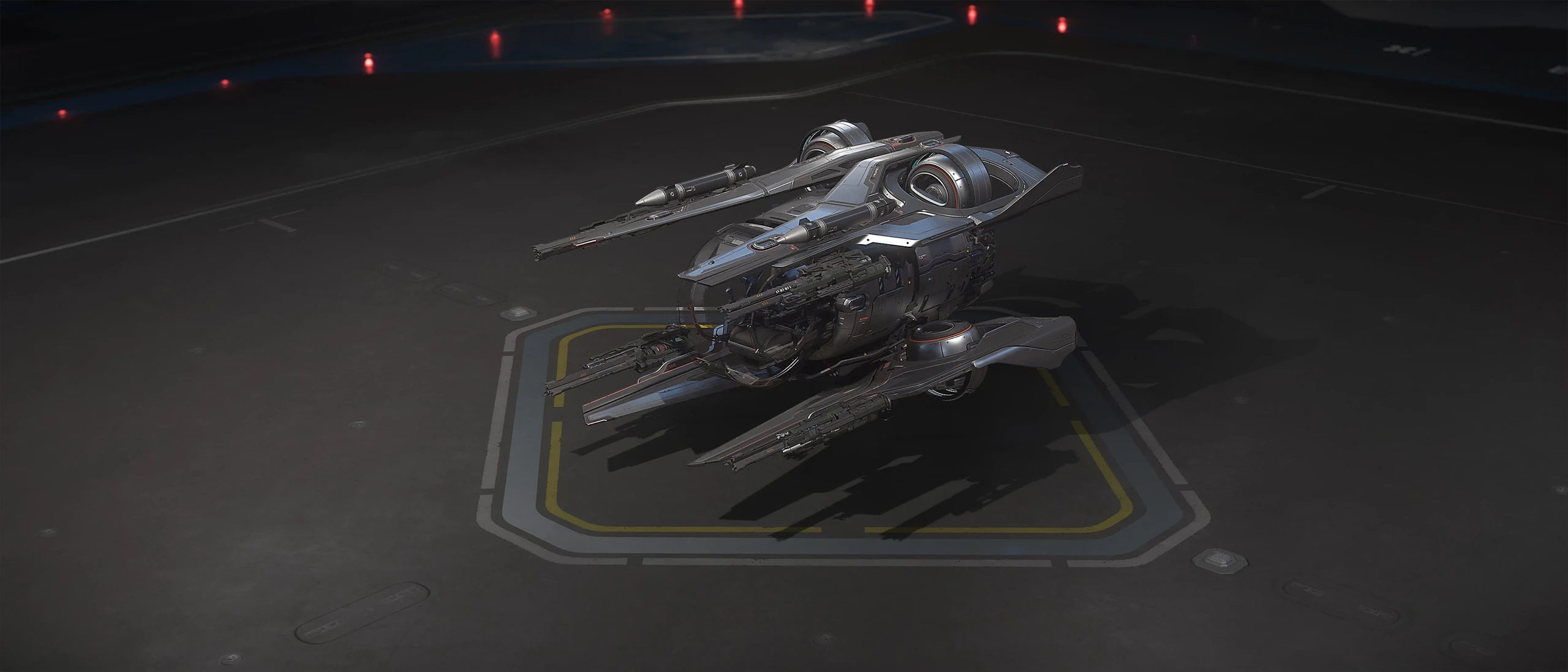 Fury - Image of the Fury landed on a pad from the pledge store in Star Citizen