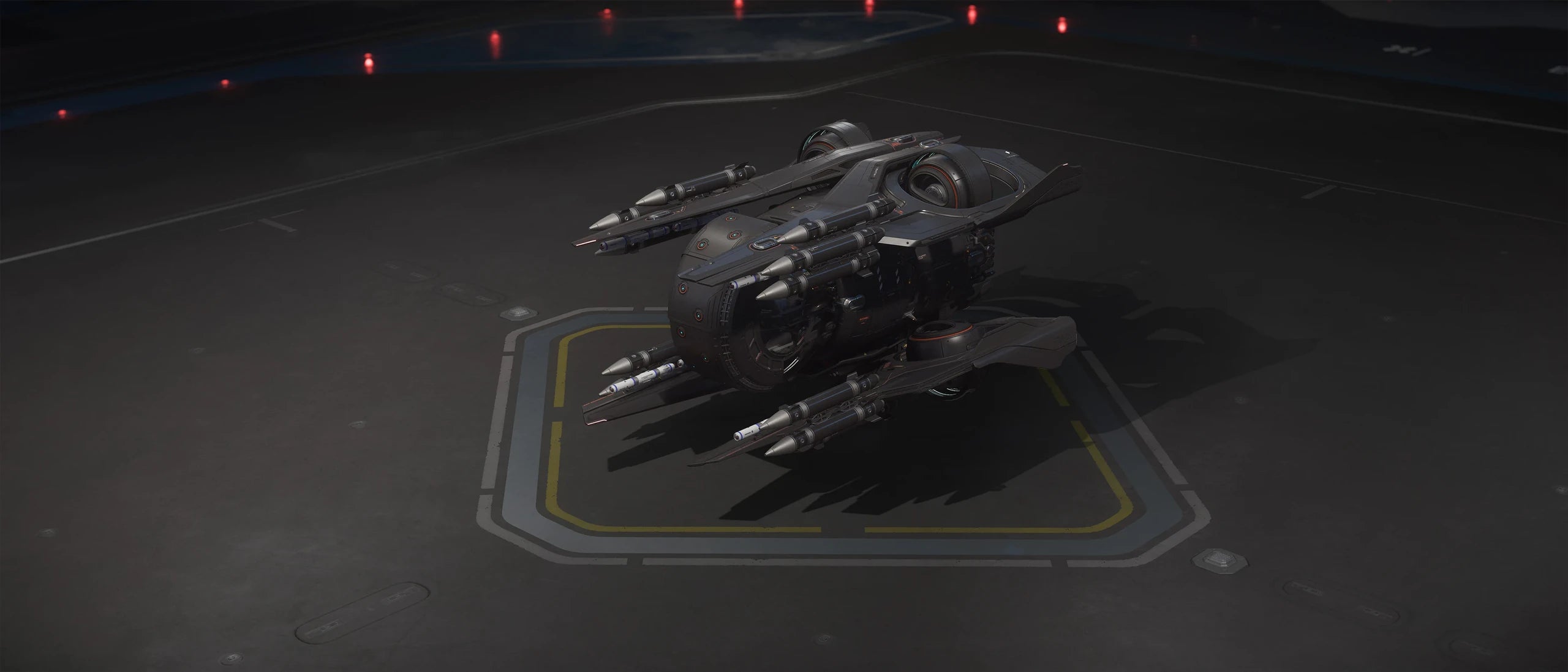 Fury MX - Image of the Fury MX landed on a pad from the pledge store in Star Citizen