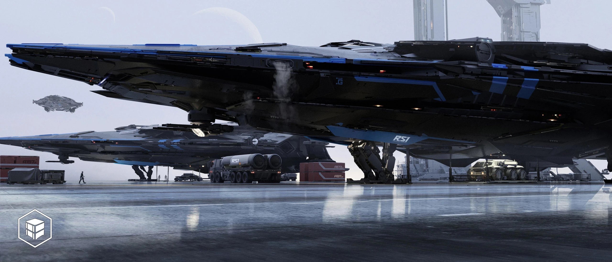 Galaxy x2 landed with cargo lift down