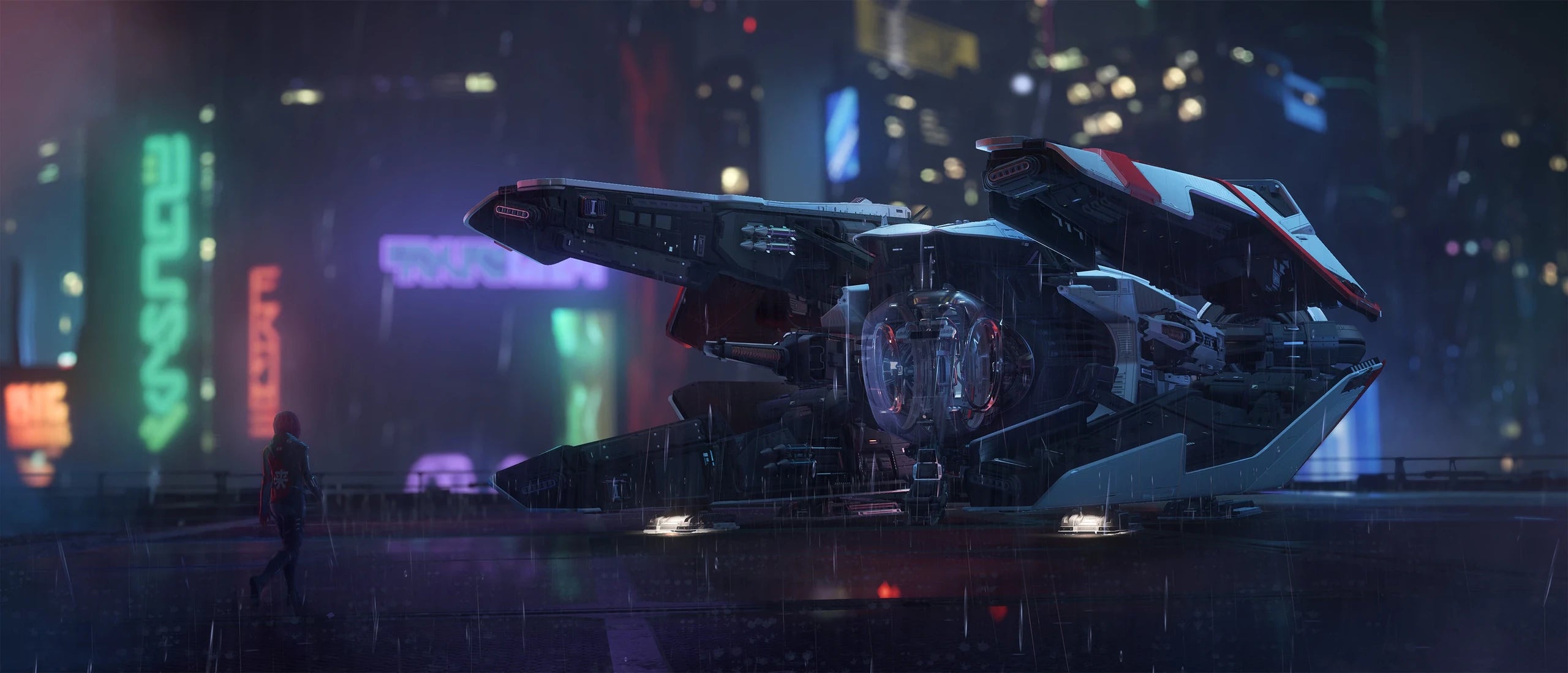 Guardian - landed in open heathland in Star Citizen