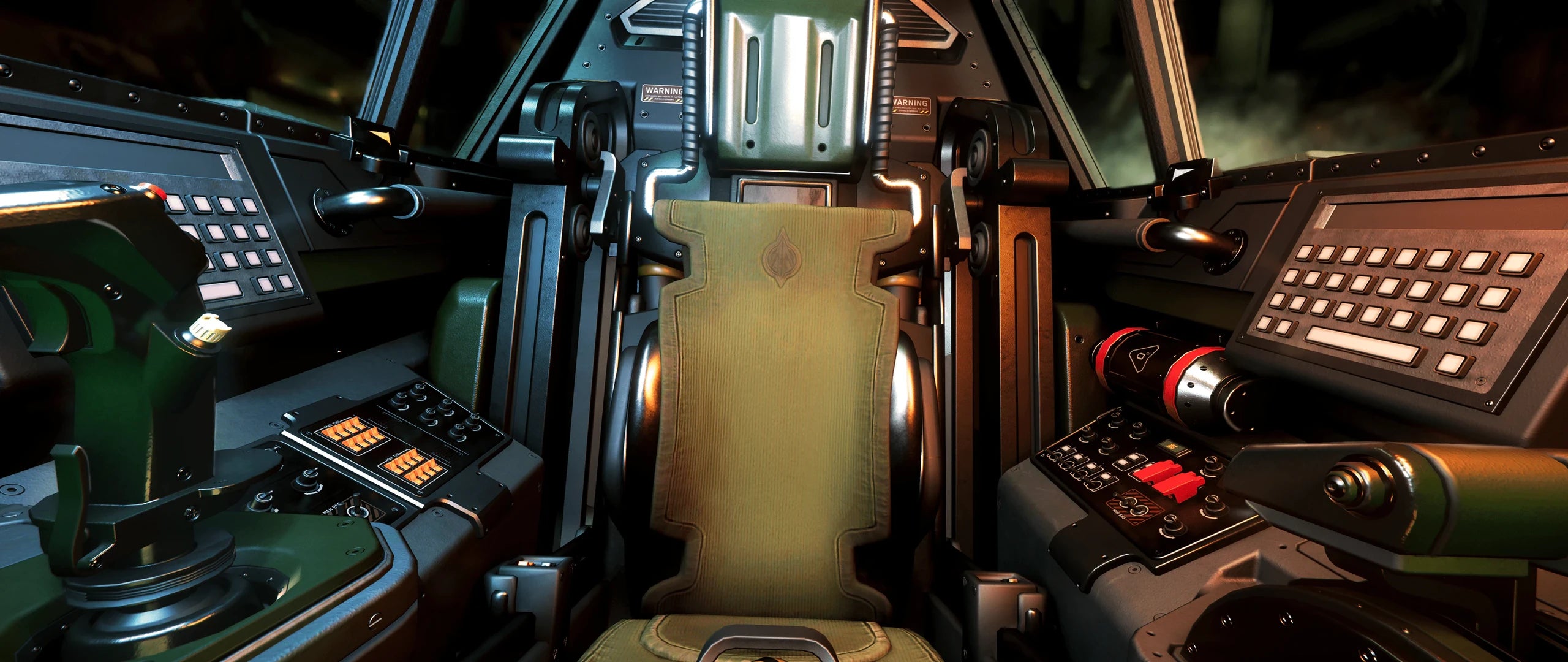Hawk cockpit - Chair and controls