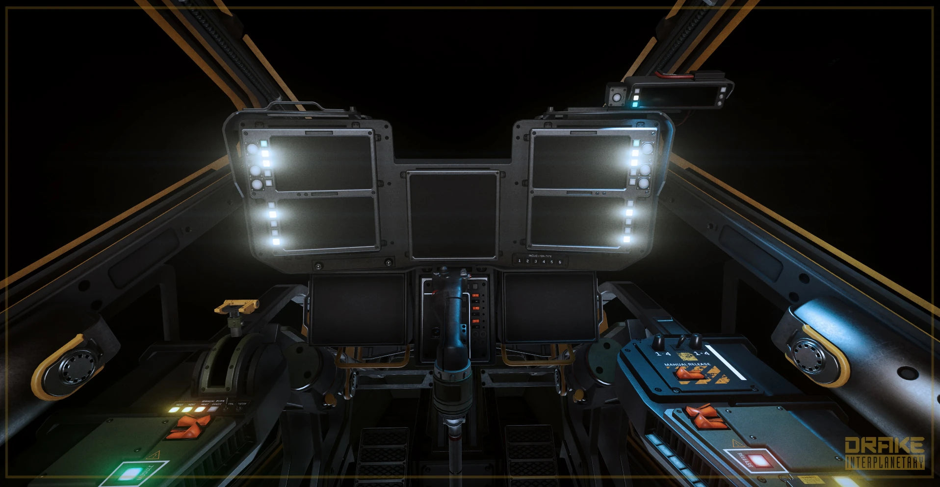 Herald - The cockpit of a Drake Herald in Star Citizen