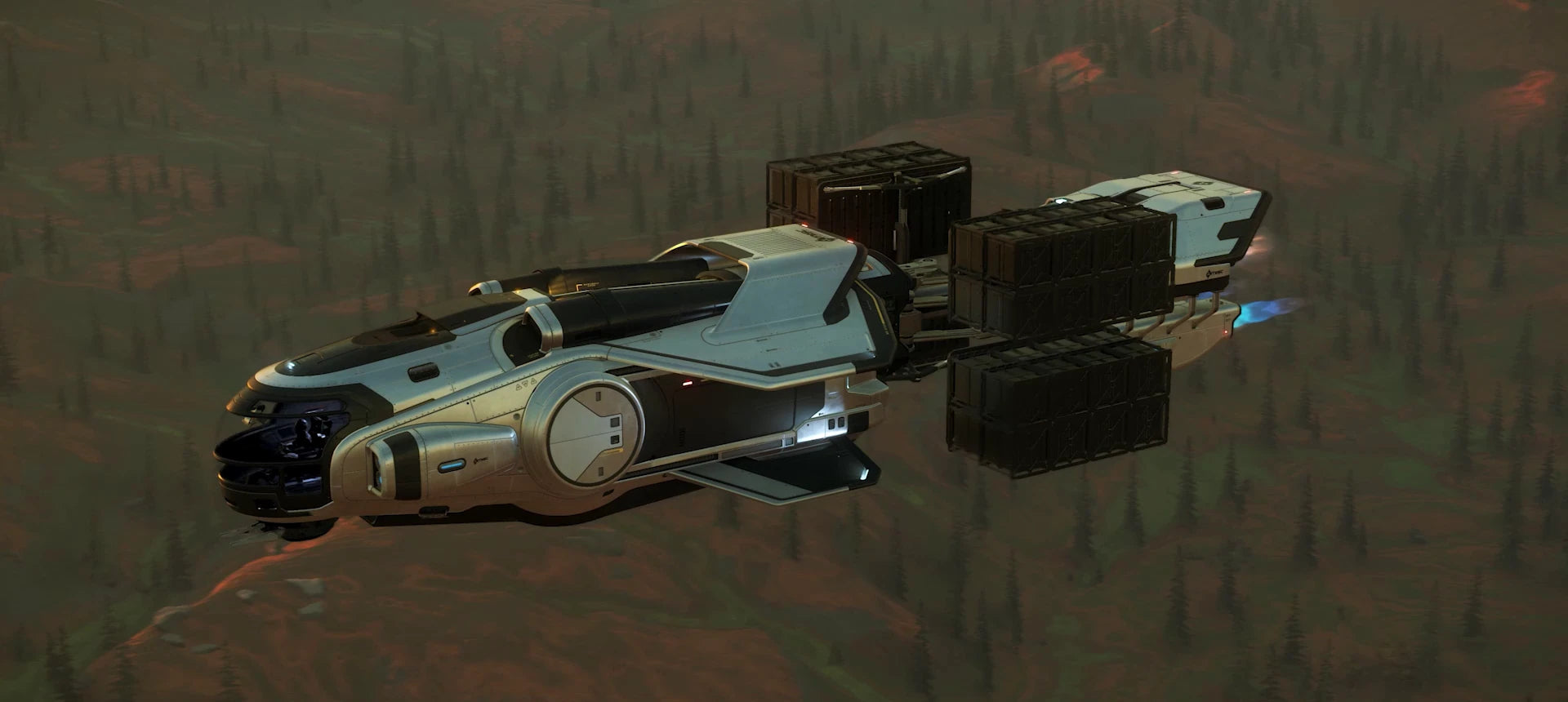 Hull A - Hull-A - Flying over forest - WIP 2022-03-09 in Star Citizen