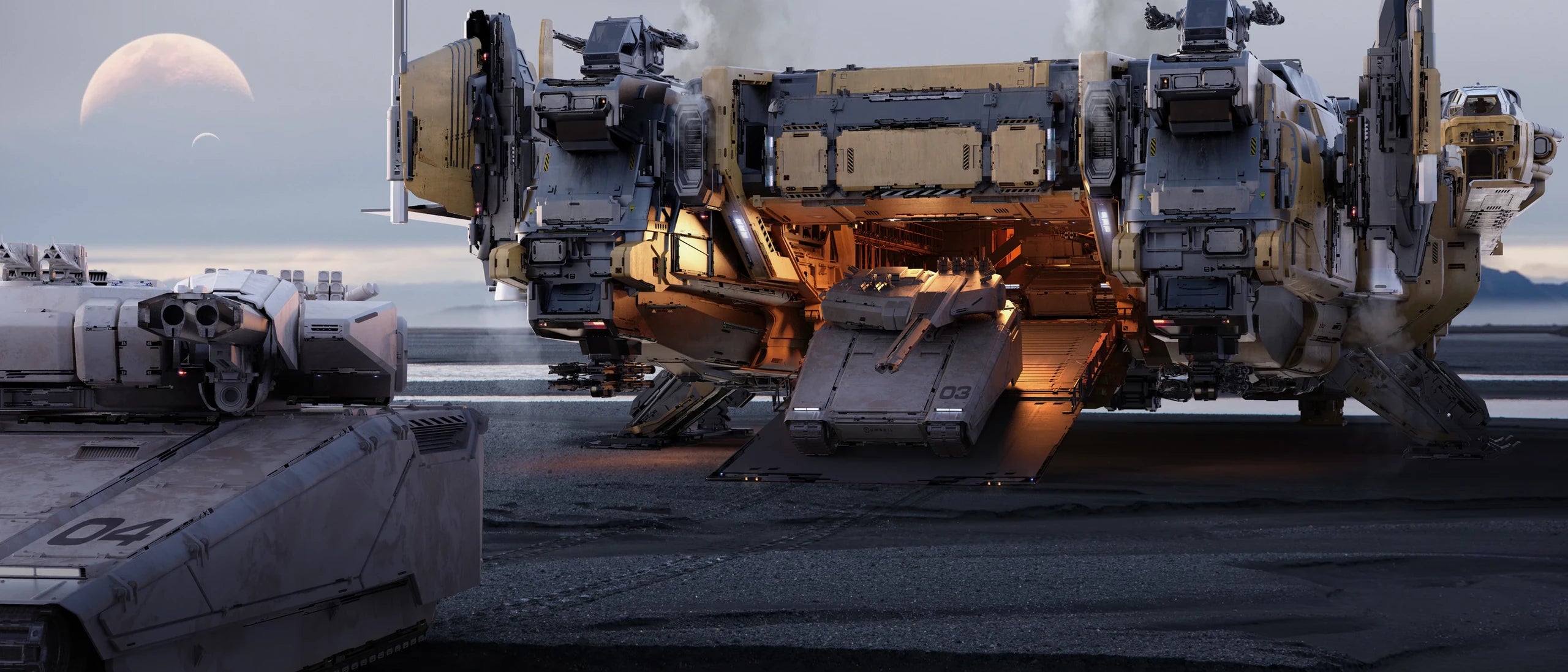 Ironclad Assault landed with Nova tanks leaving the ship