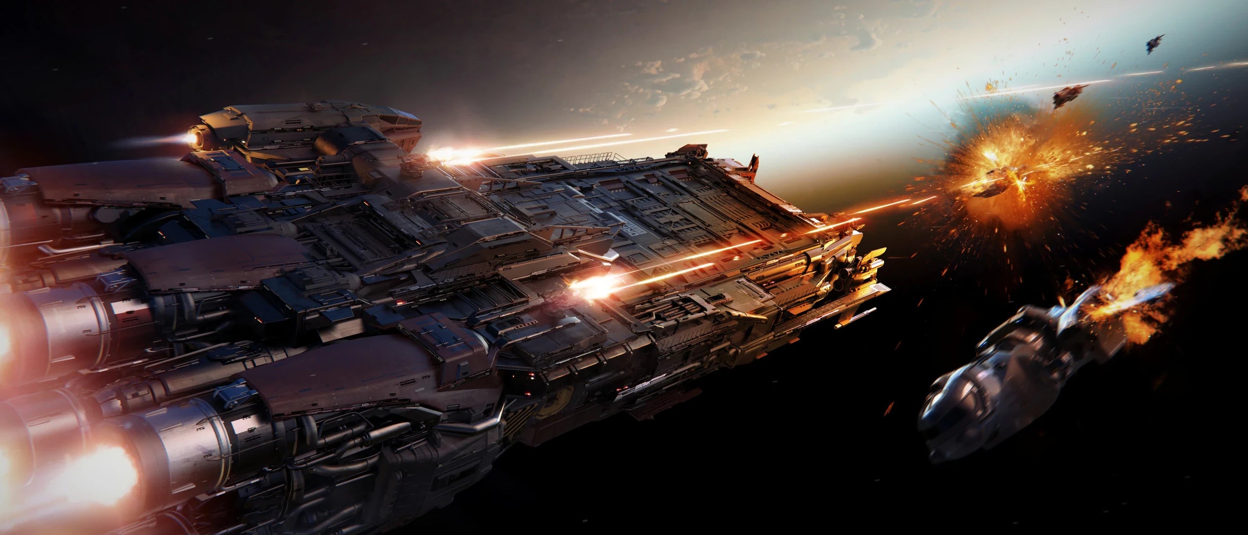 Ironclad attacking fleet of Freelancers