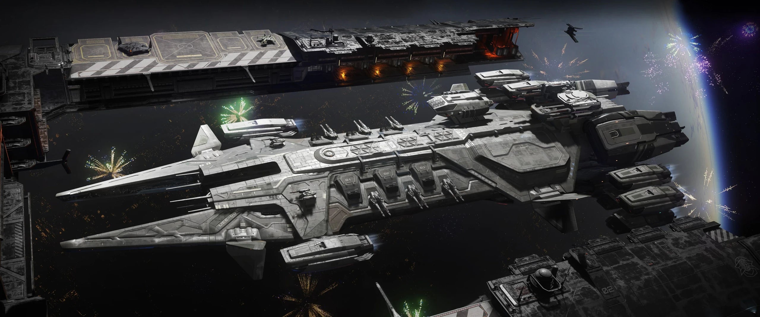 Javelin - A Javelin in space in Star Citizen