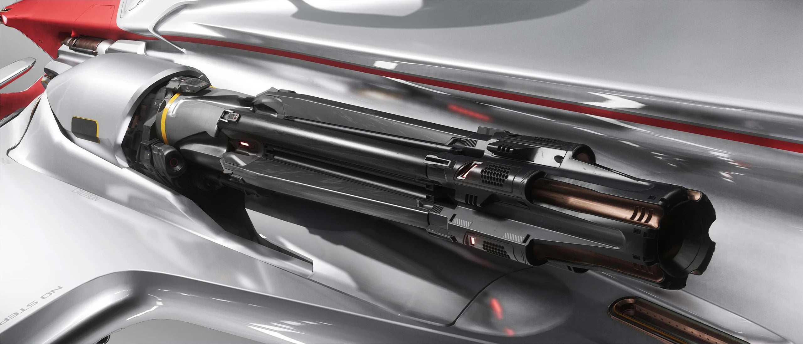L-21 Wolf - gatling gun close up in Star Citizen