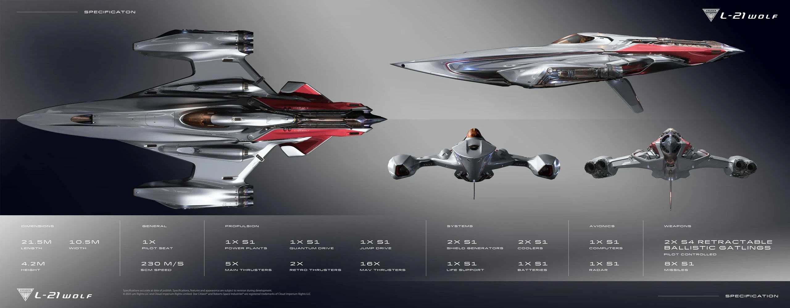 L-21 Wolf - Tech Specs and Views in Star Citizen