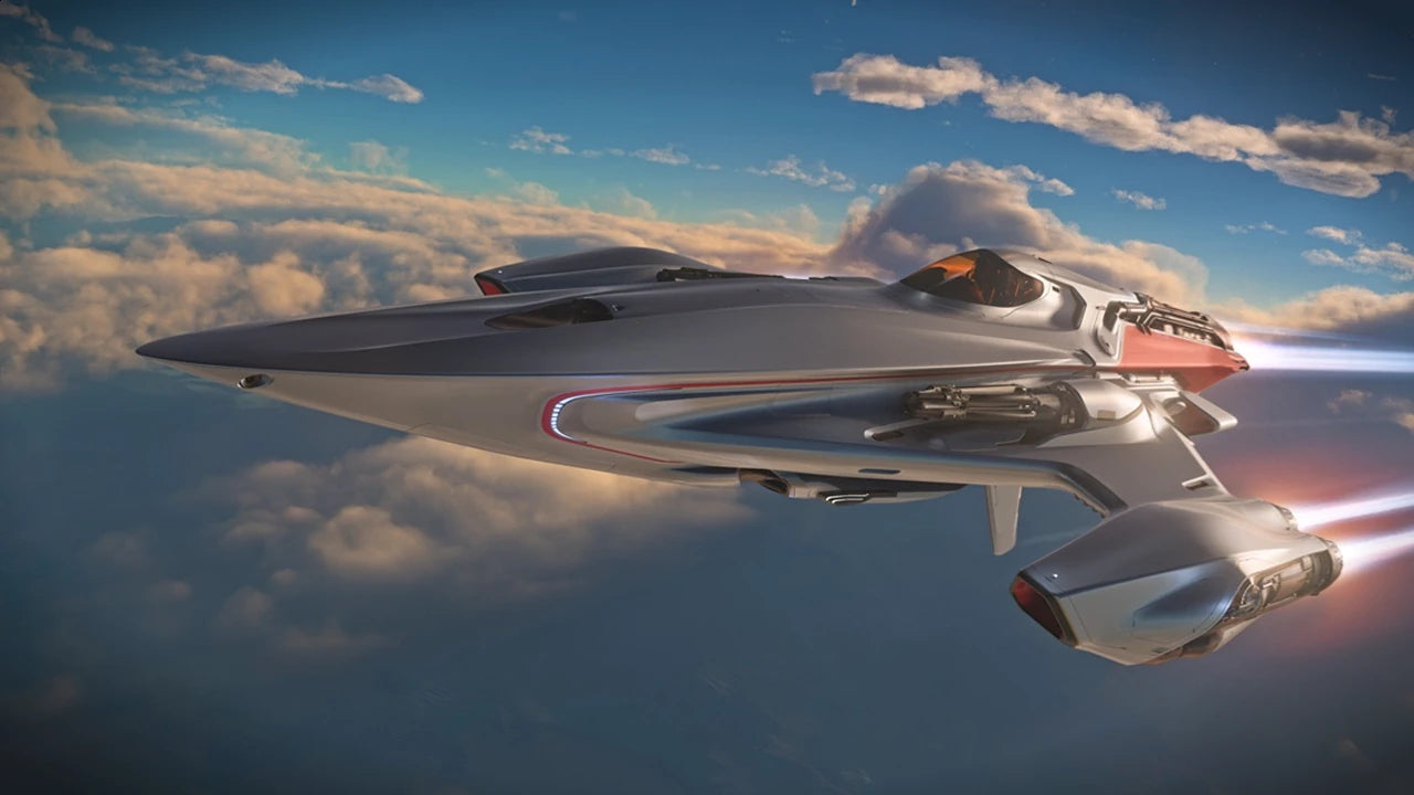 L-21 Wolf - flying above clouds in Star Citizen