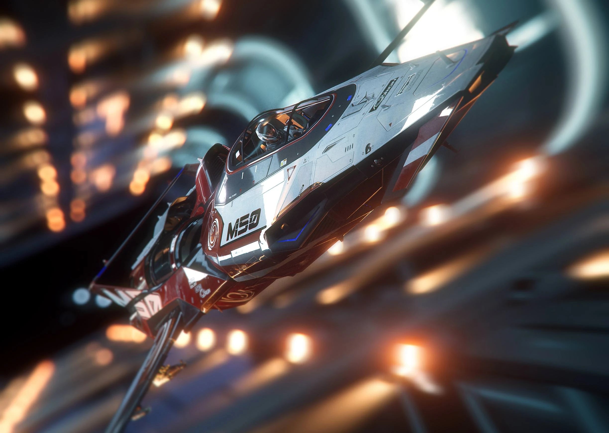M50 - Flying through finishing tunnel - Front Starboard in Star Citizen