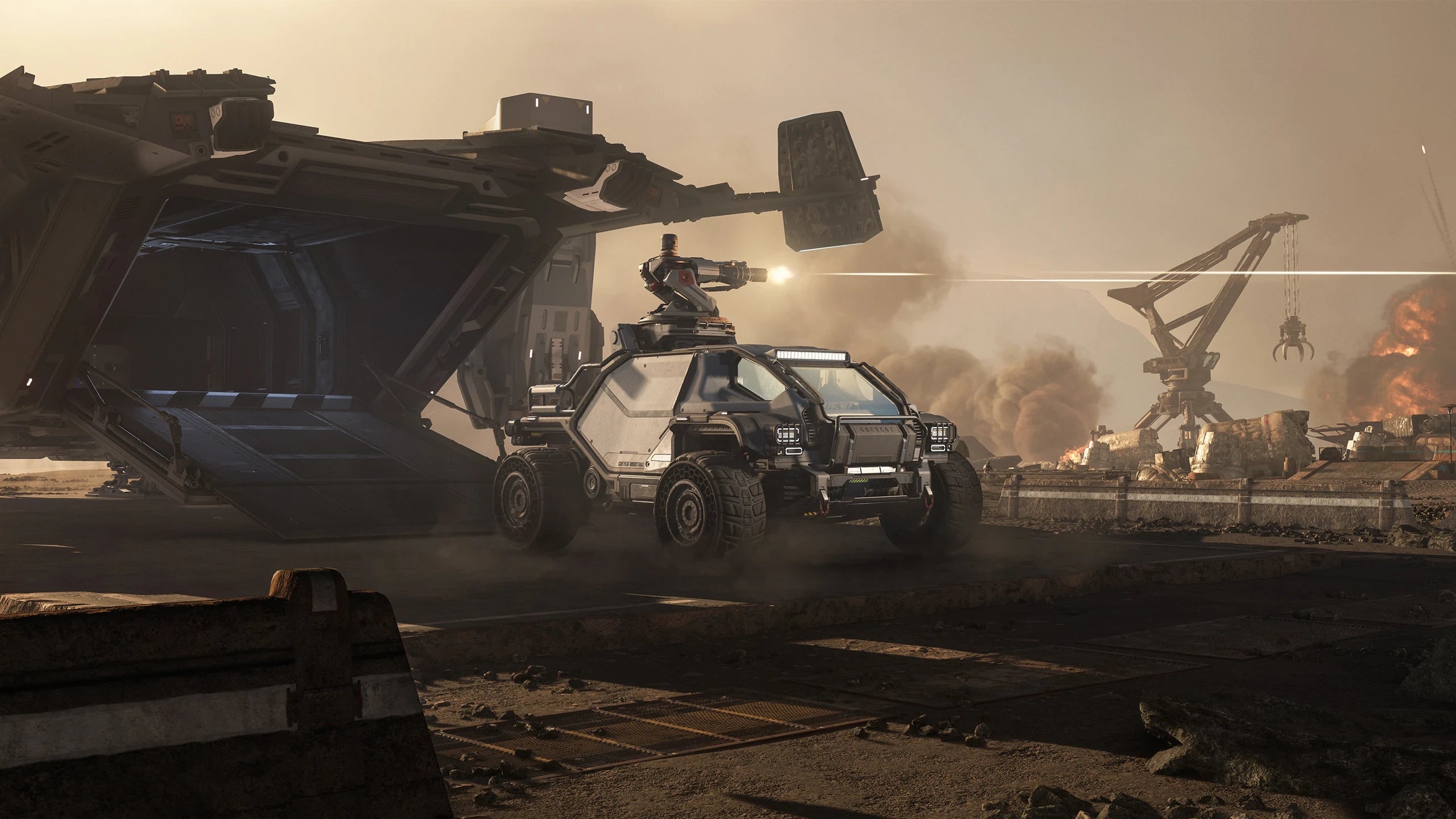 MDC - beside Asgard firing weapon in Star Citizen