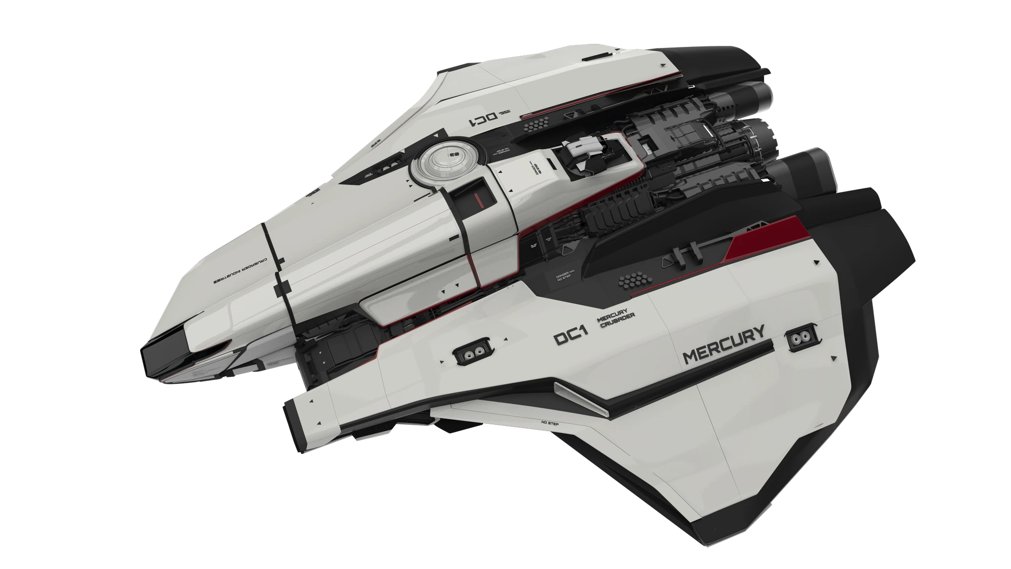 Mercury Star Runner - Concept art of the Mercury in three-quarter view in Star Citizen