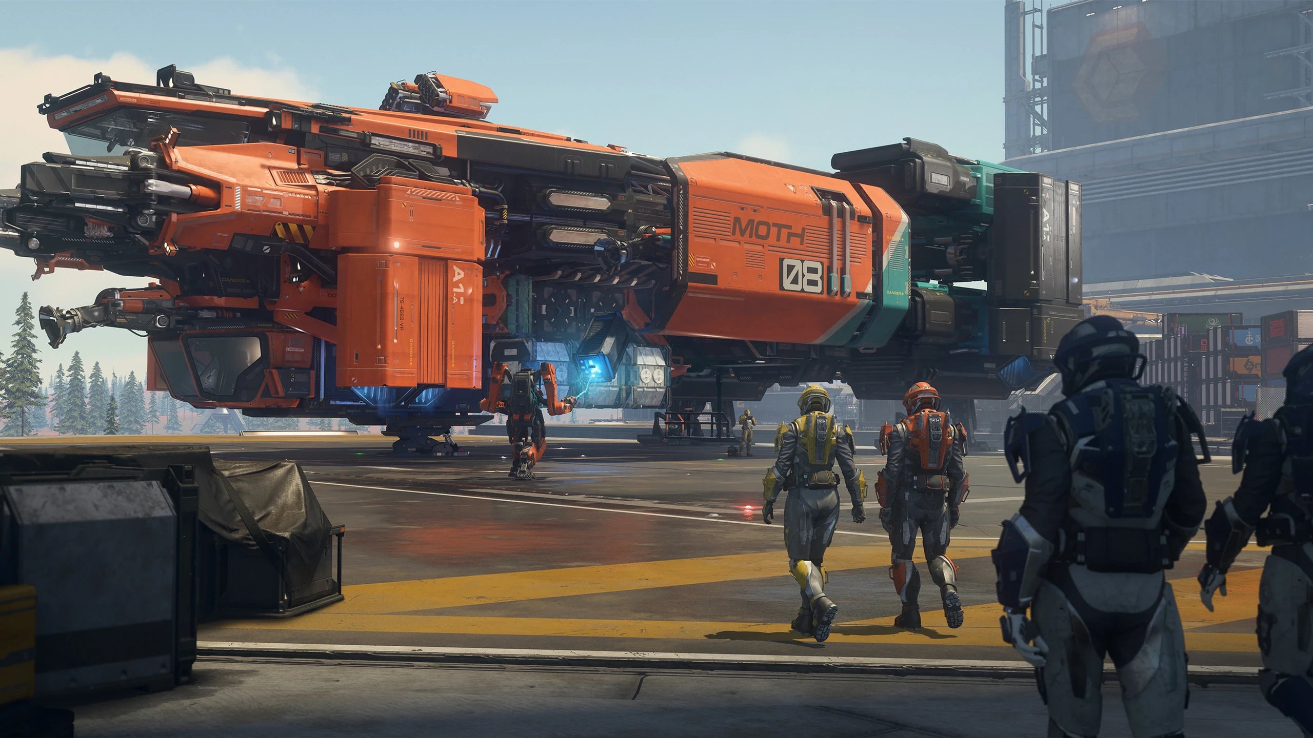 MOTH Landed at cargo dock