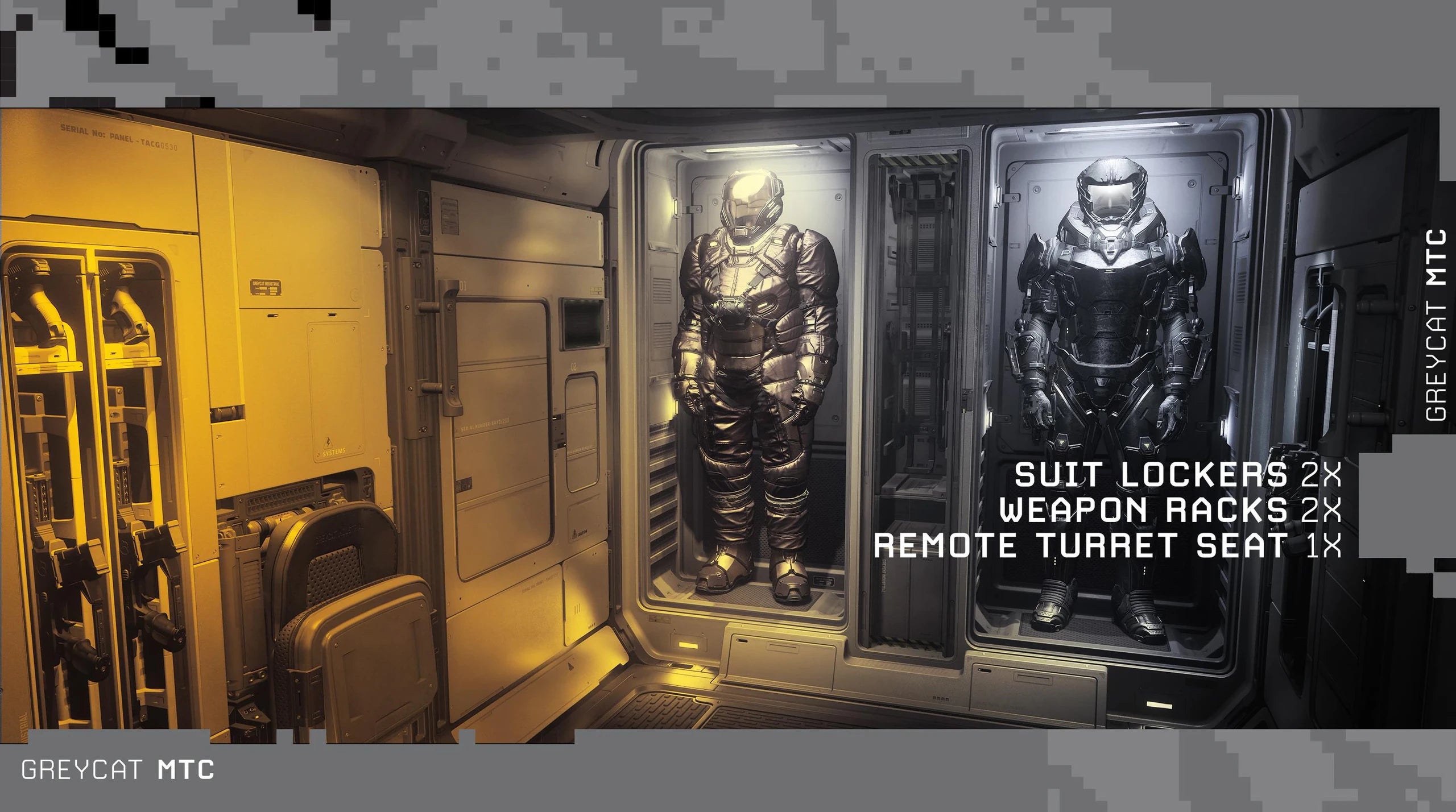 MTC - inside suit lockers and racks in Star Citizen