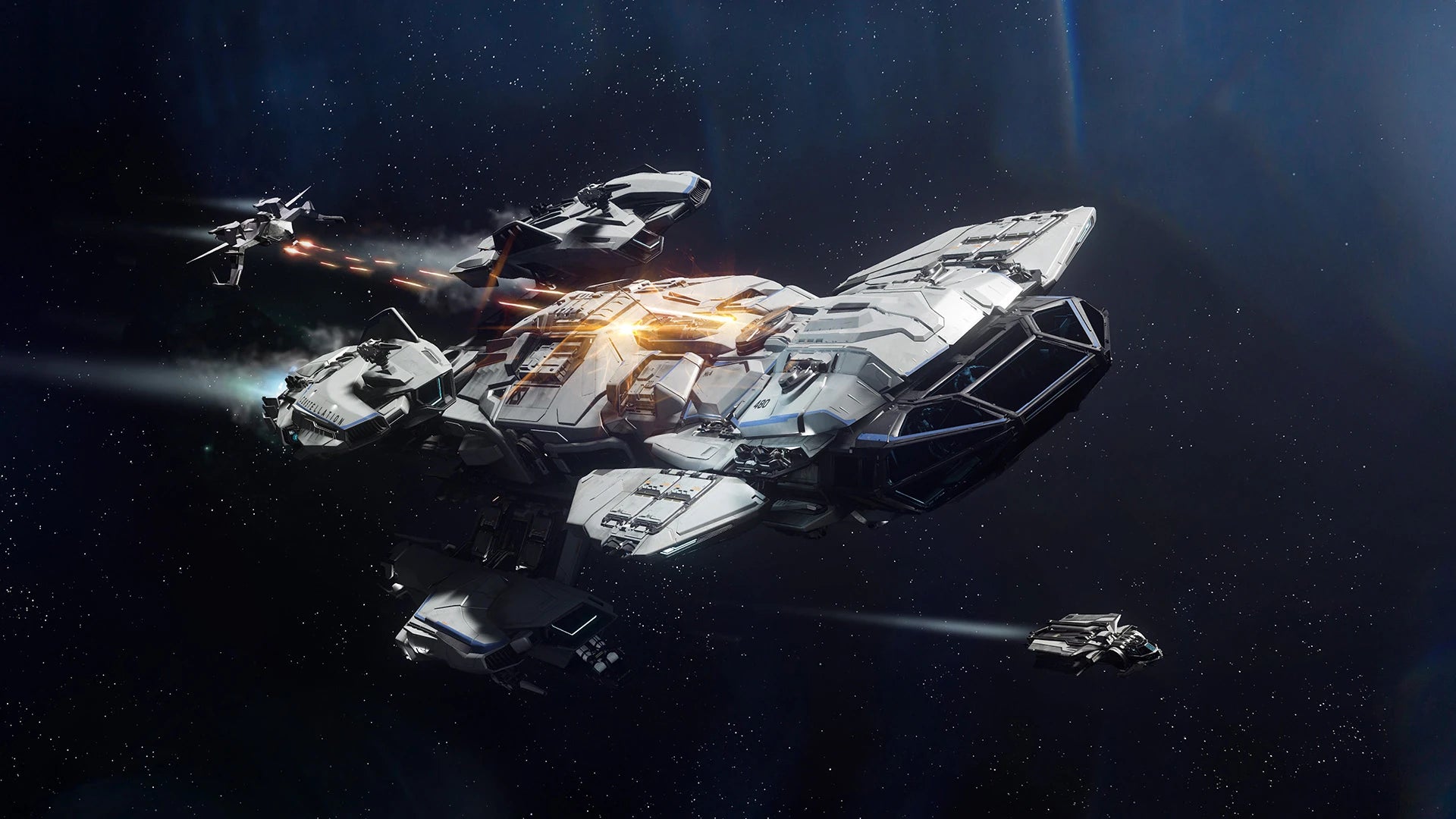 Mustang Alpha - Constellation Andromeda under attack from Mustang and Aurora in Star Citizen