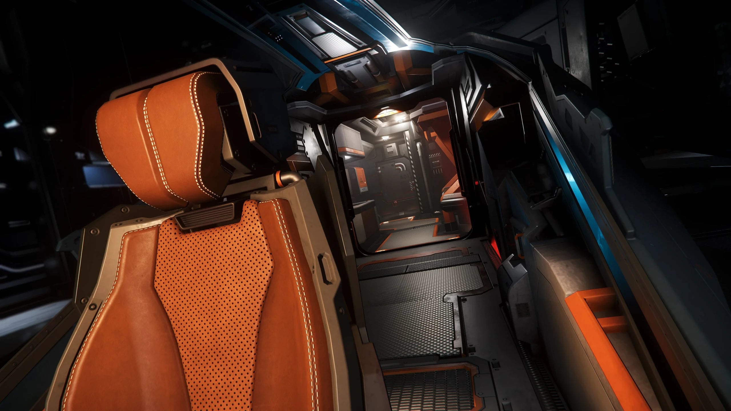Mustang Beta - cockpit seat close-up in Star Citizen