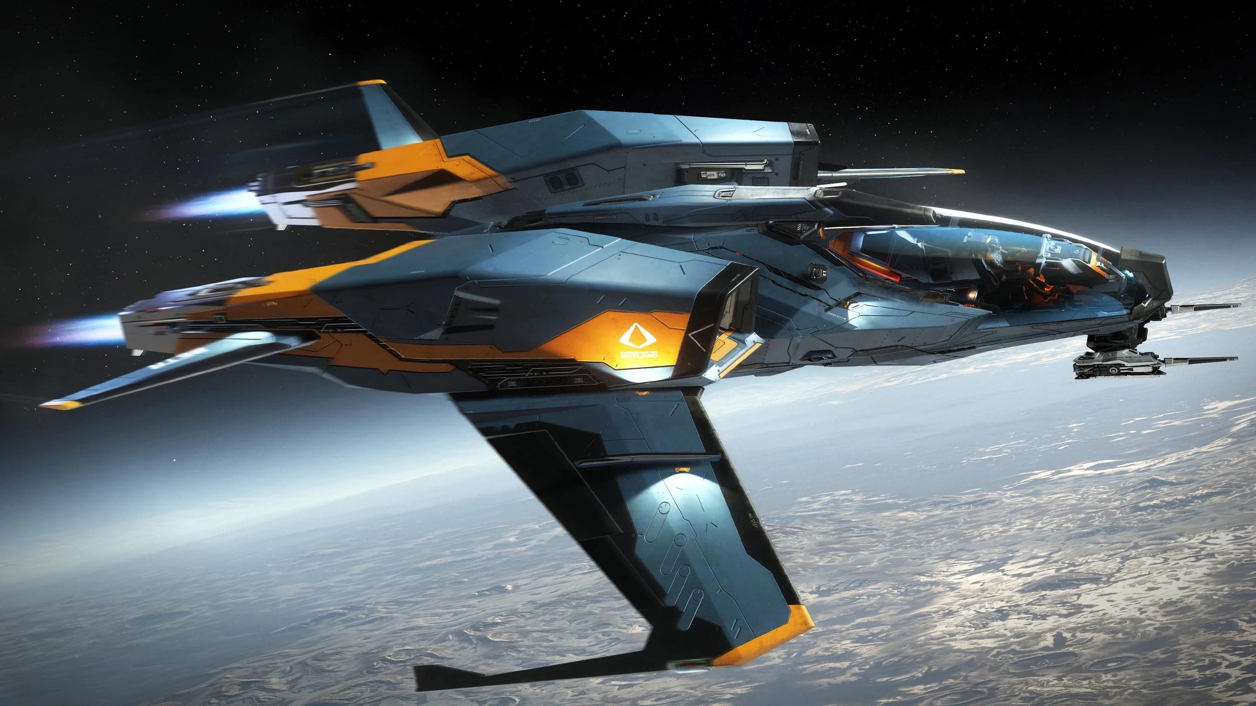 Mustang Beta - flying over world in Star Citizen