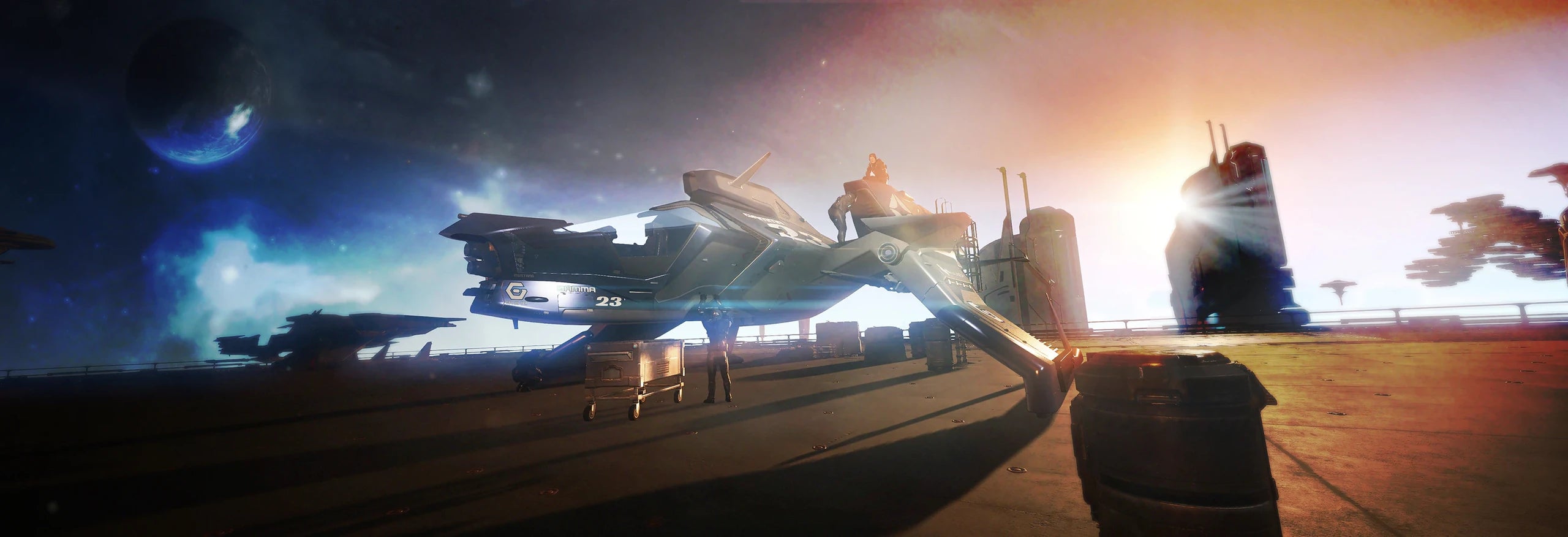 Mustang Gamma official promotional image in Star Citizen