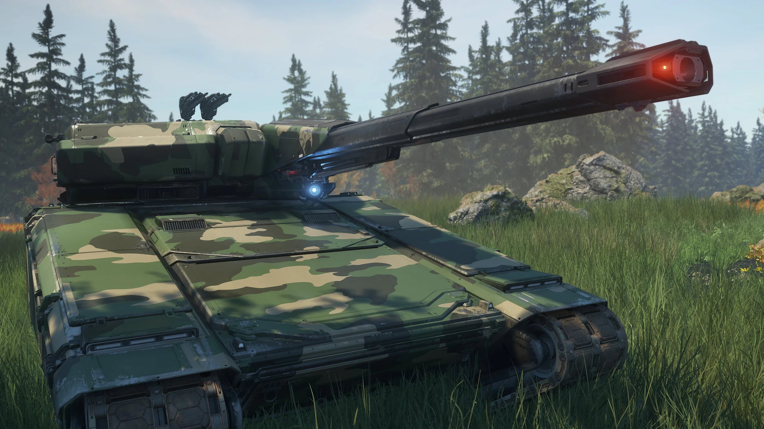 Nova Tank - Nova on grassland in Star Citizen