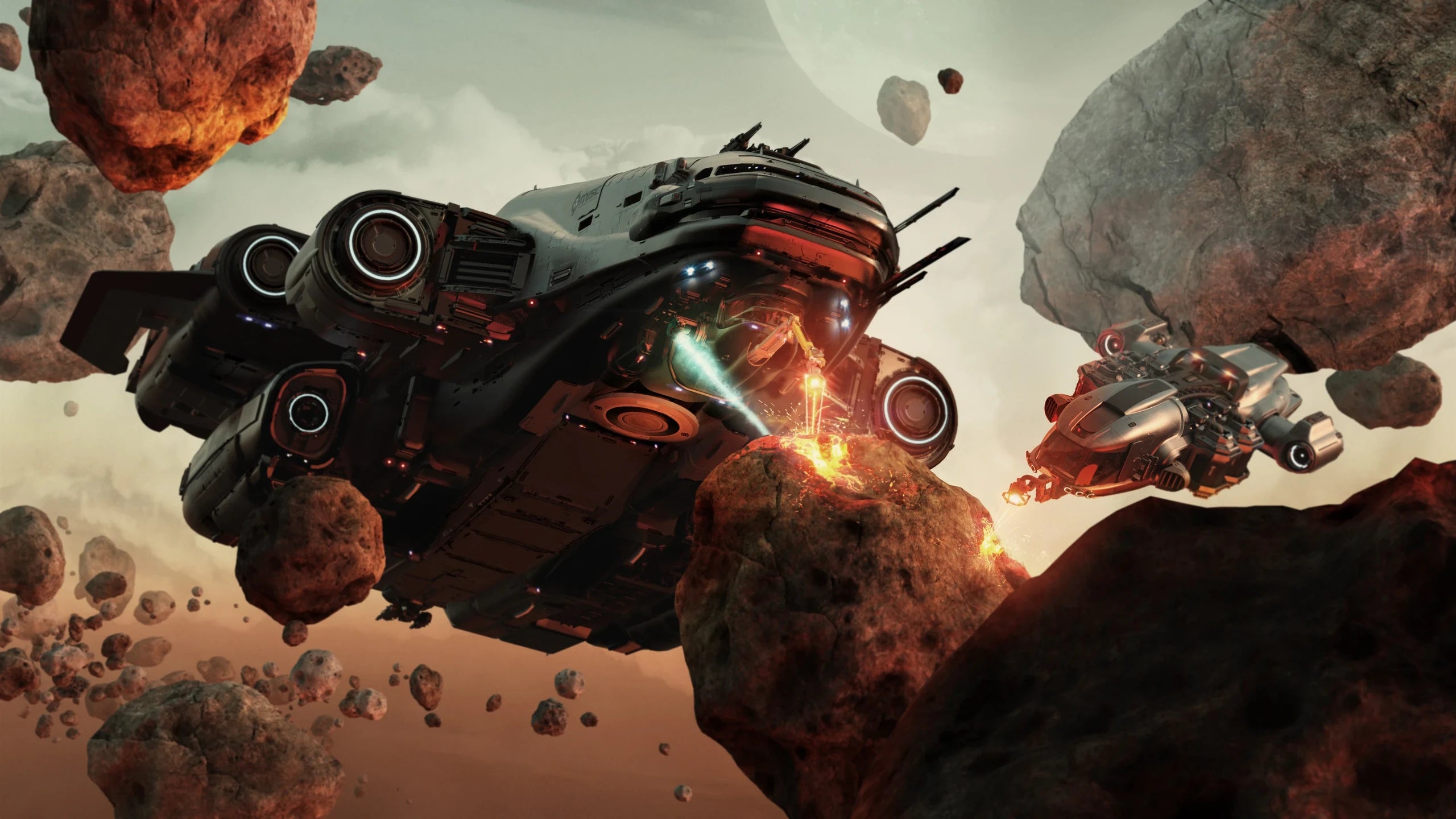 Odyssey - mining together with a Prospector in Star Citizen
