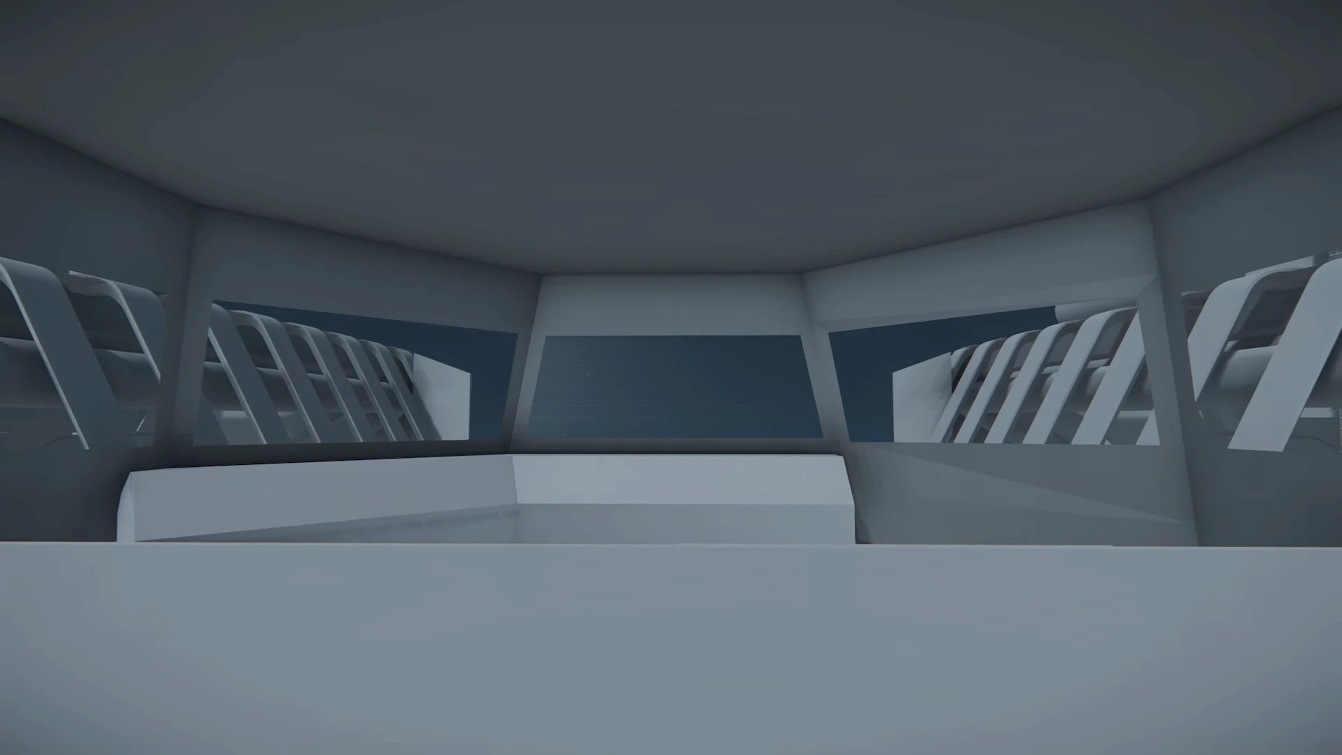 Orion - Whitebox of the bridge on the Orion in Star Citizen