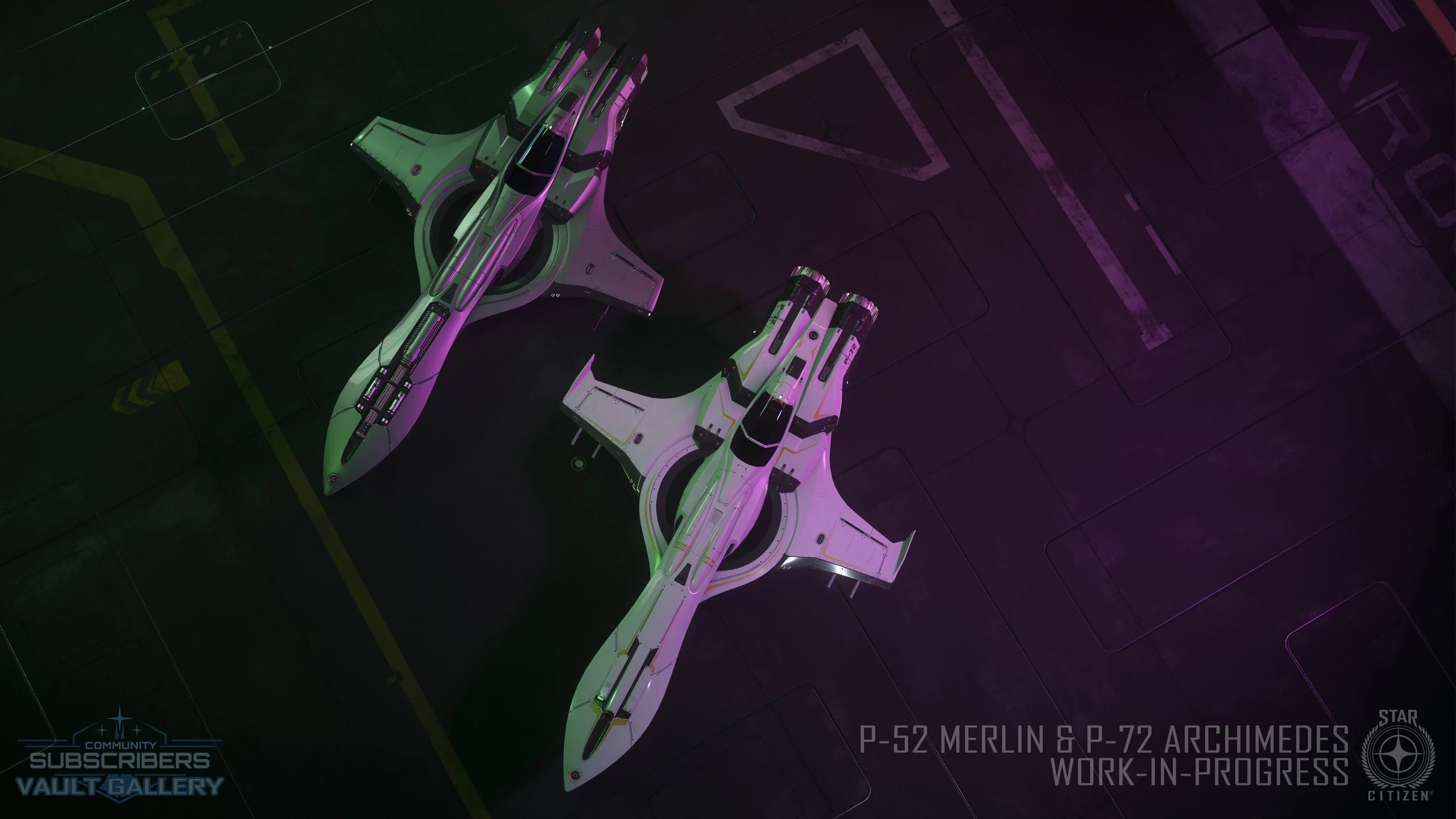 P-52 Merlin - Merlin and Archimedes side by side in Star Citizen