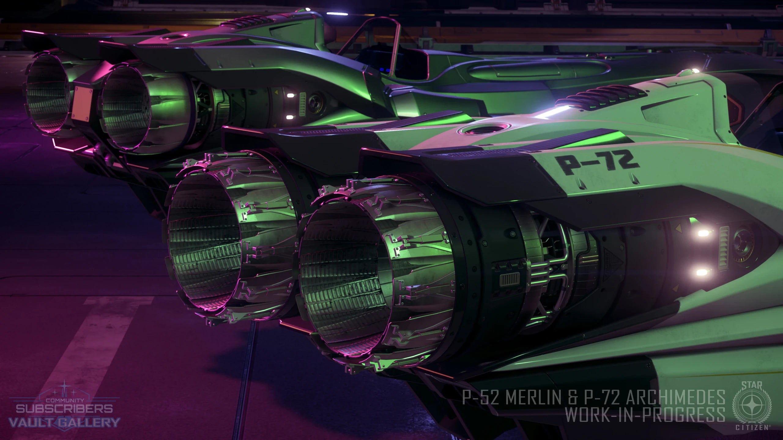 P-72 Archimedes - Merlin and Archimedes side by side in Star Citizen