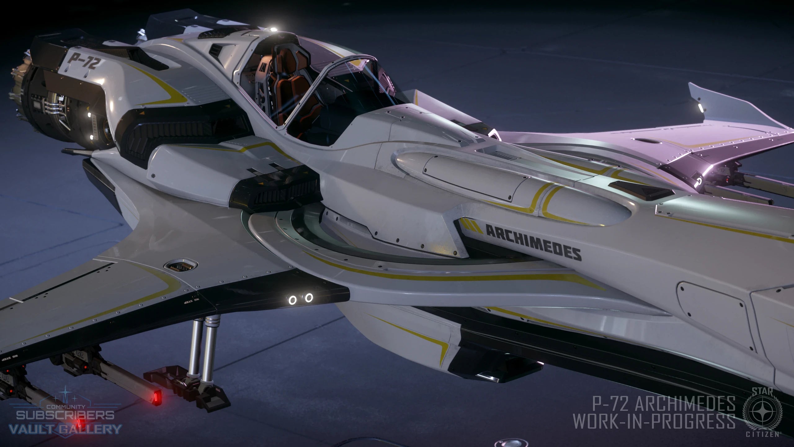 P-72 Archimedes - Exterior view of the Archimedes in Star Citizen