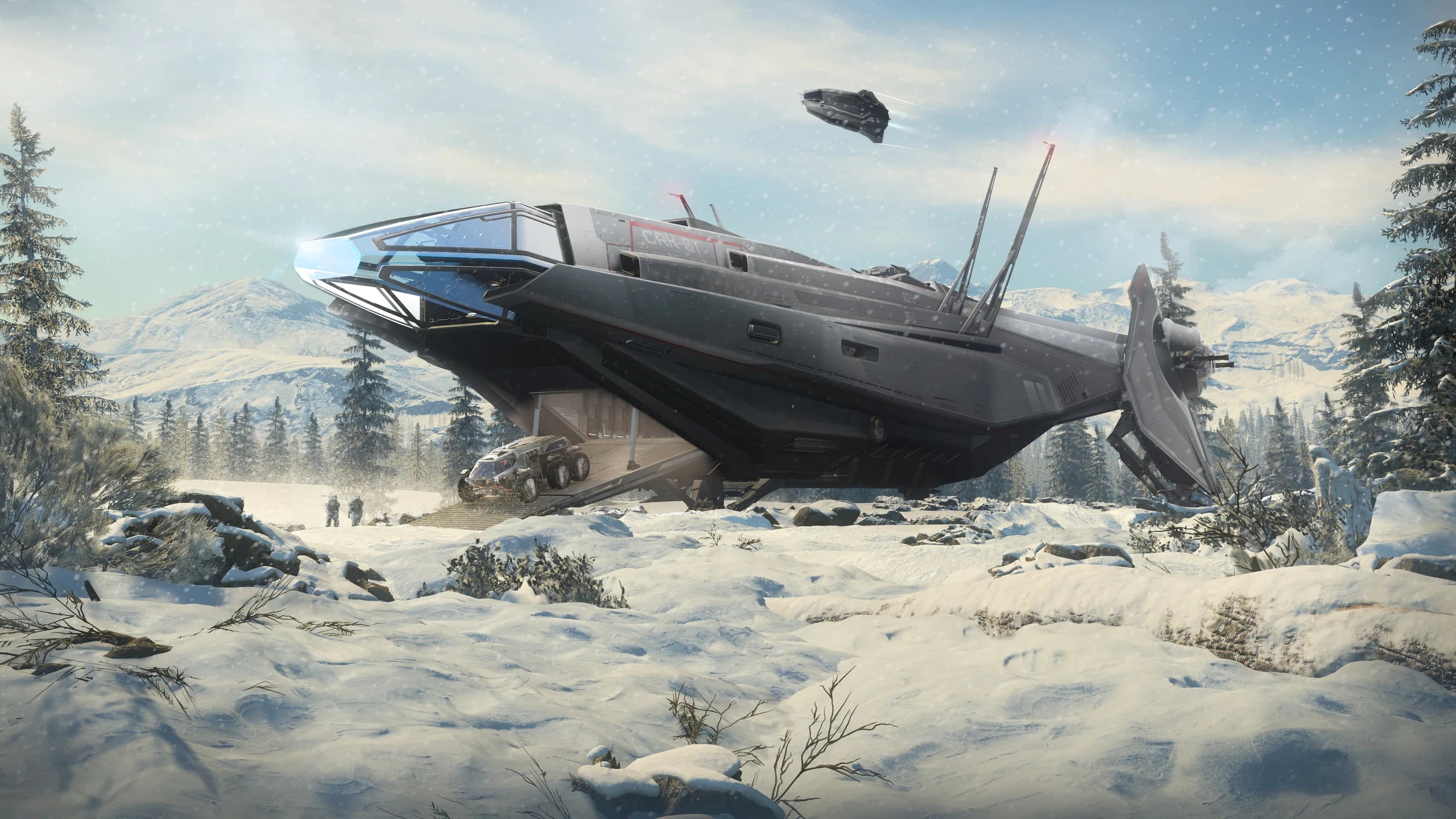 Pisces - Carrack landed on MicroTech showing the C8 Pisces and Ursa alongside it. in Star Citizen