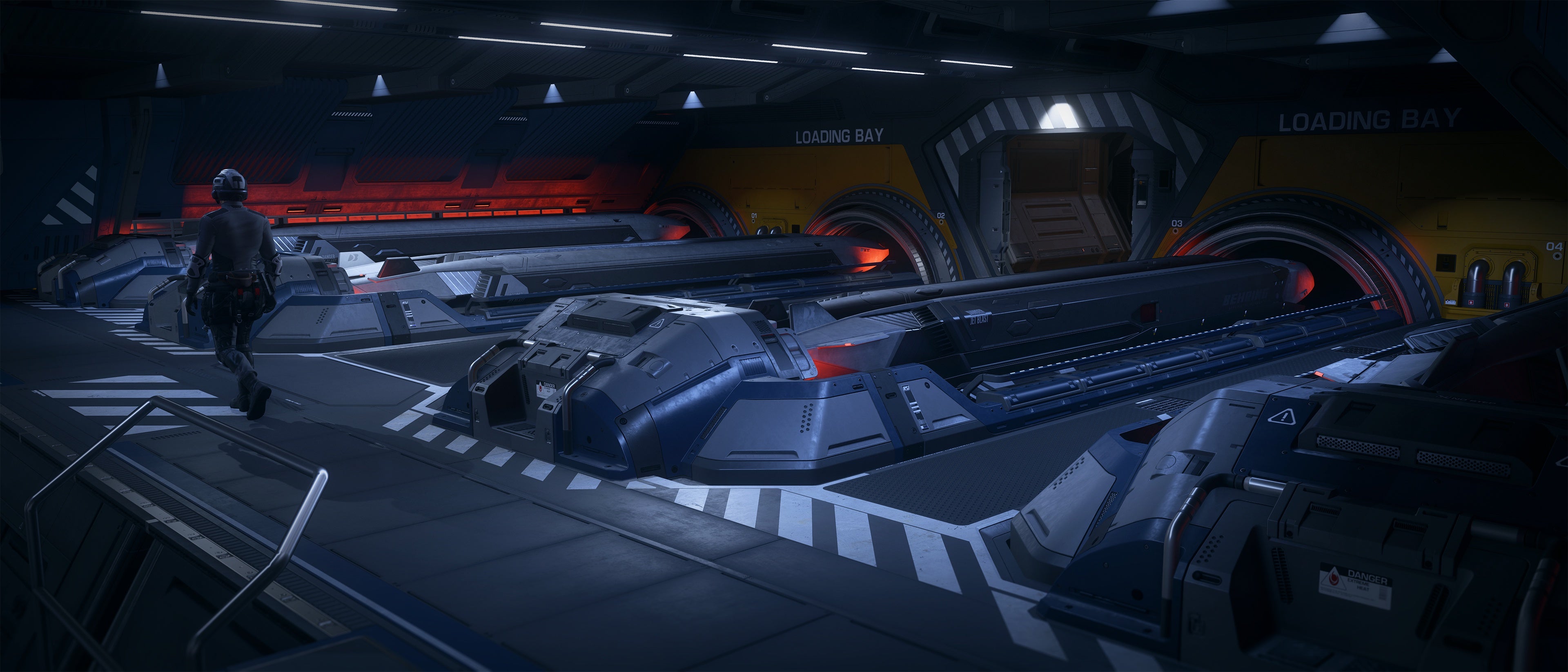 Polaris - Rotary torpedo feeders inside the RSI Polaris in Star Citizen