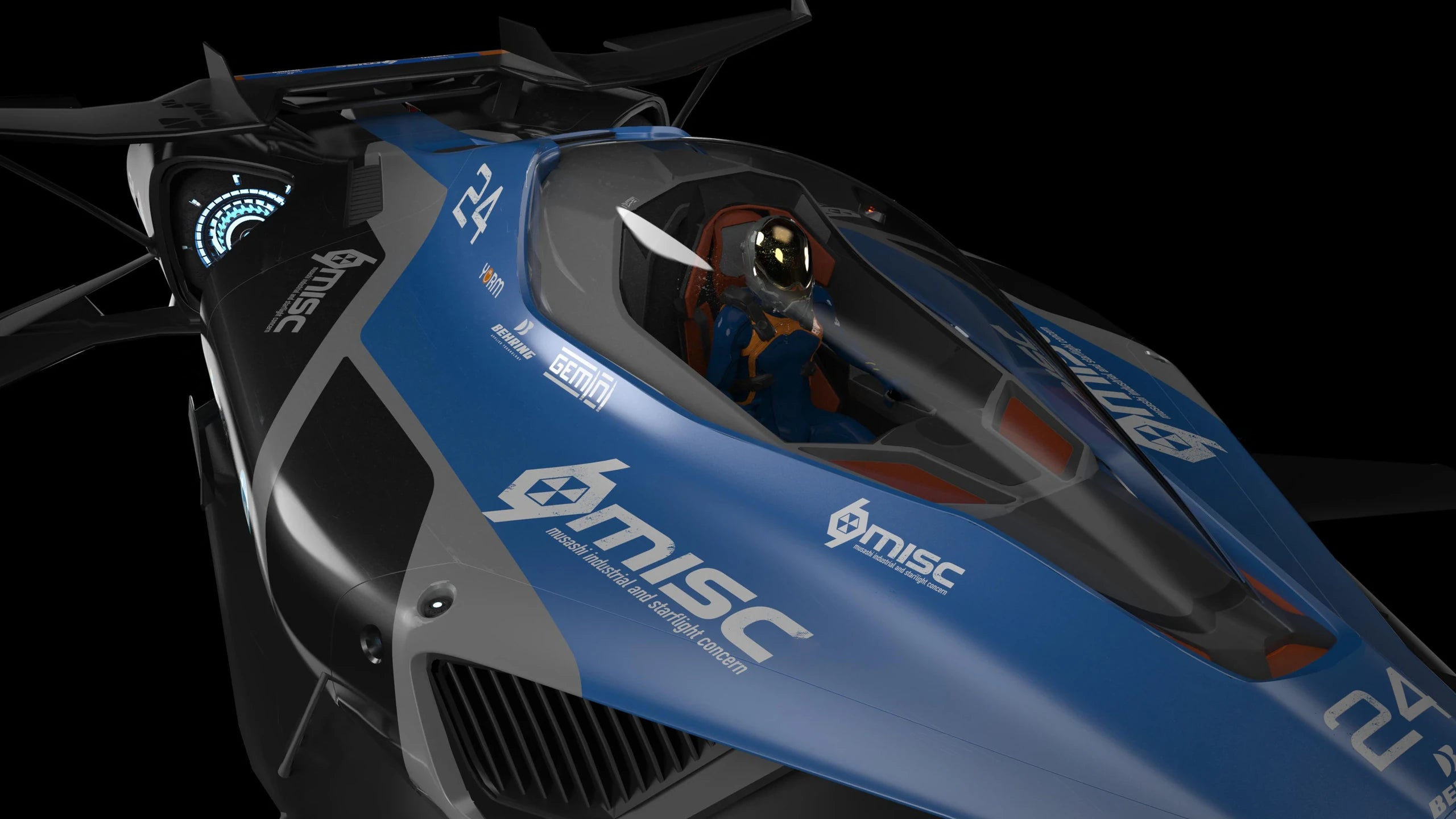 Razor - The exterior shot of MISC Razor cockpit in Star Citizen