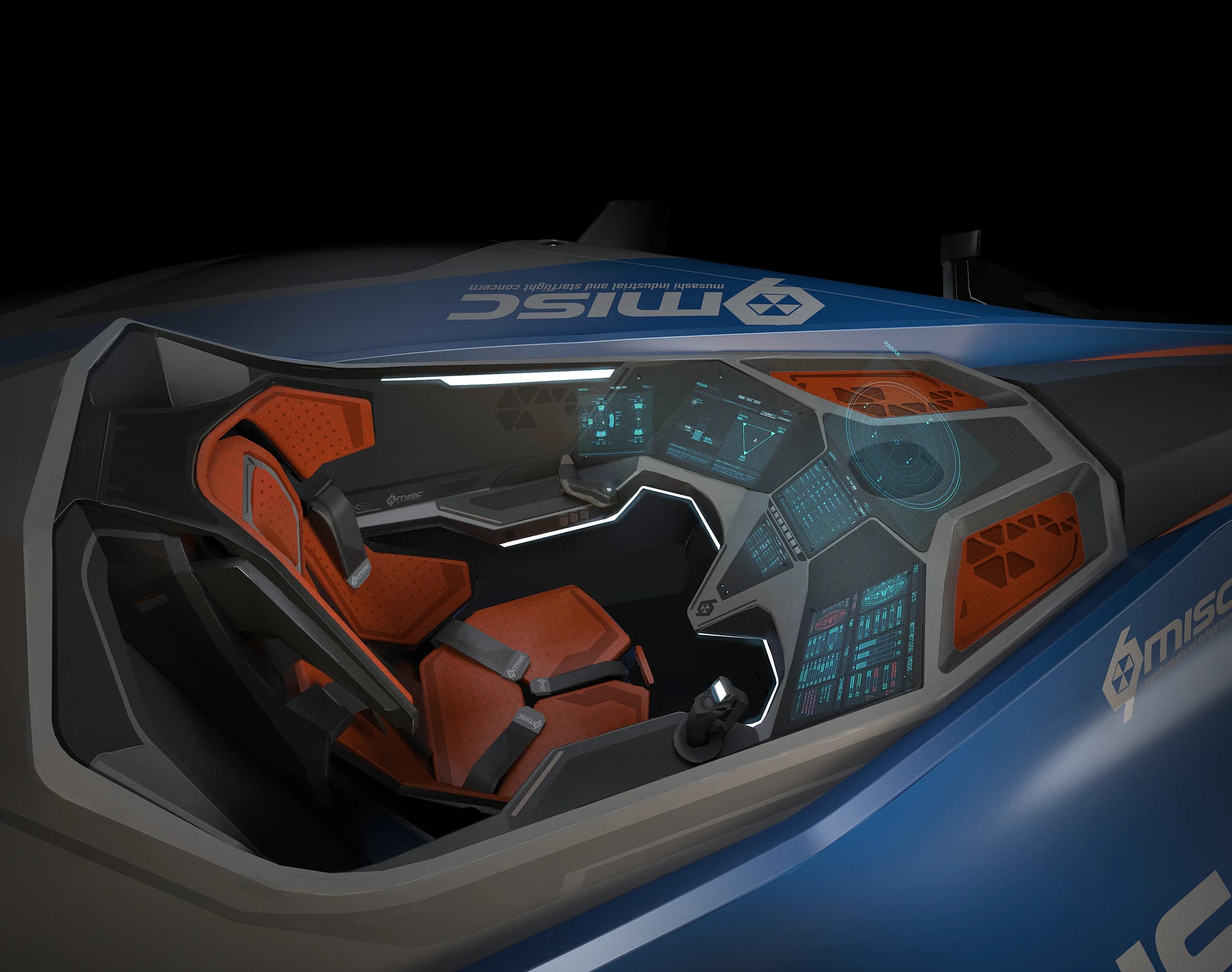 Razor - The cockpit of MISC Razor in Star Citizen