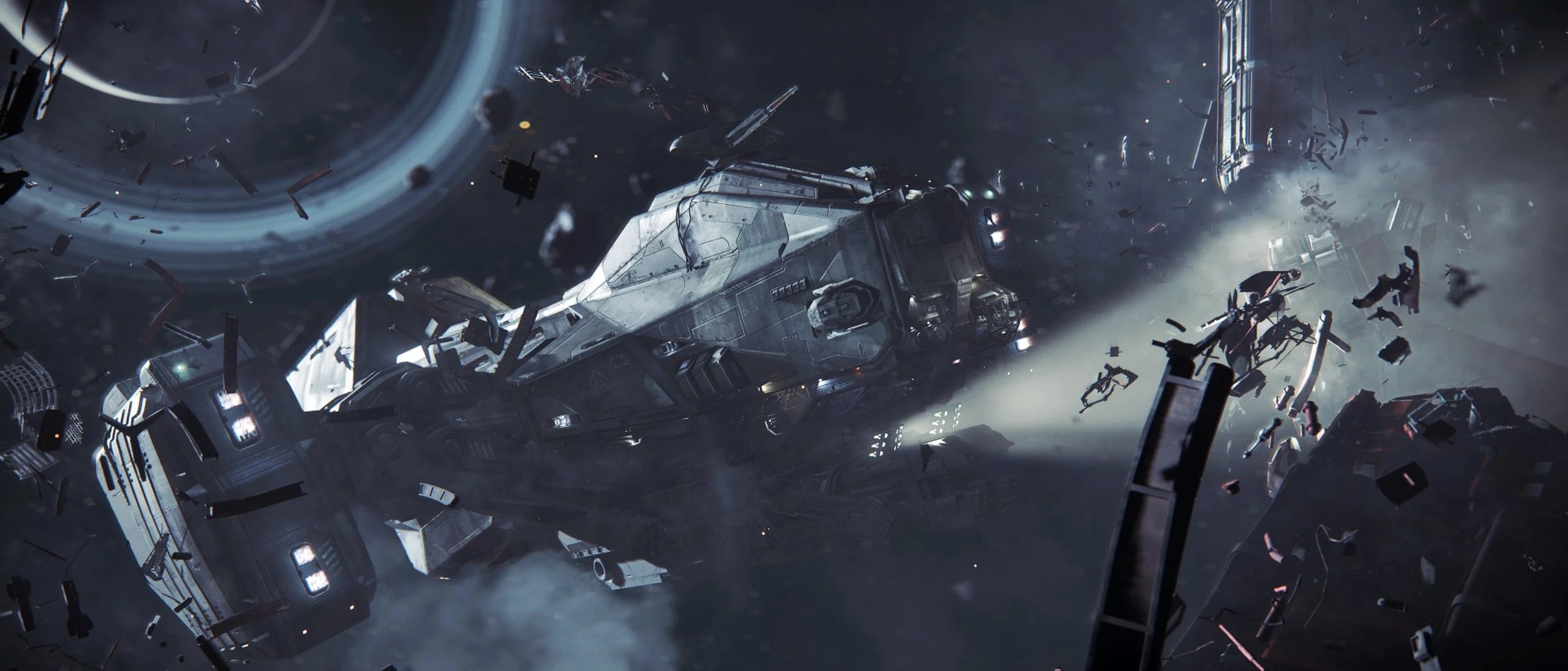 Reclaimer in debris field near Yela