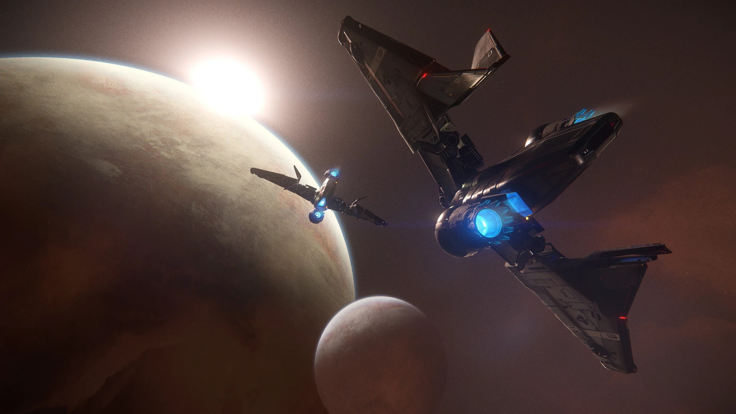 Reliant Kore - Two Reliant Kore approaching a planet in Star Citizen