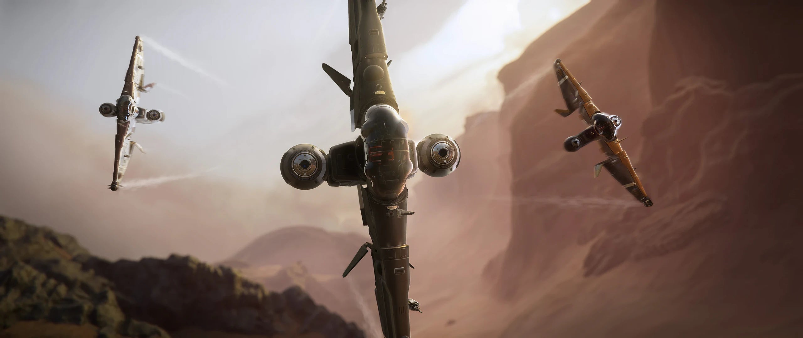 Reliant Tana - Tana-Sen-Mako - Flying over Daymar valley - Front in Star Citizen