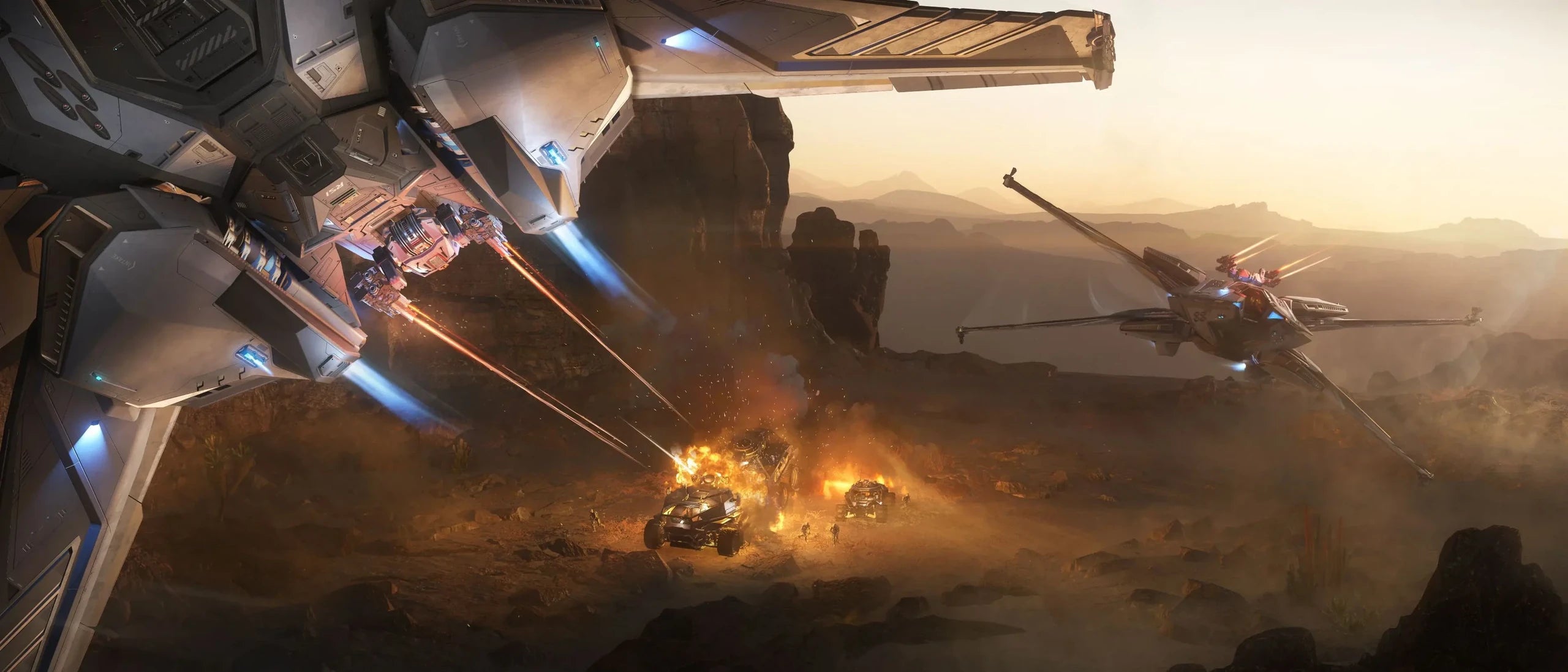 Scorpius - assaulting a ground team in Star Citizen