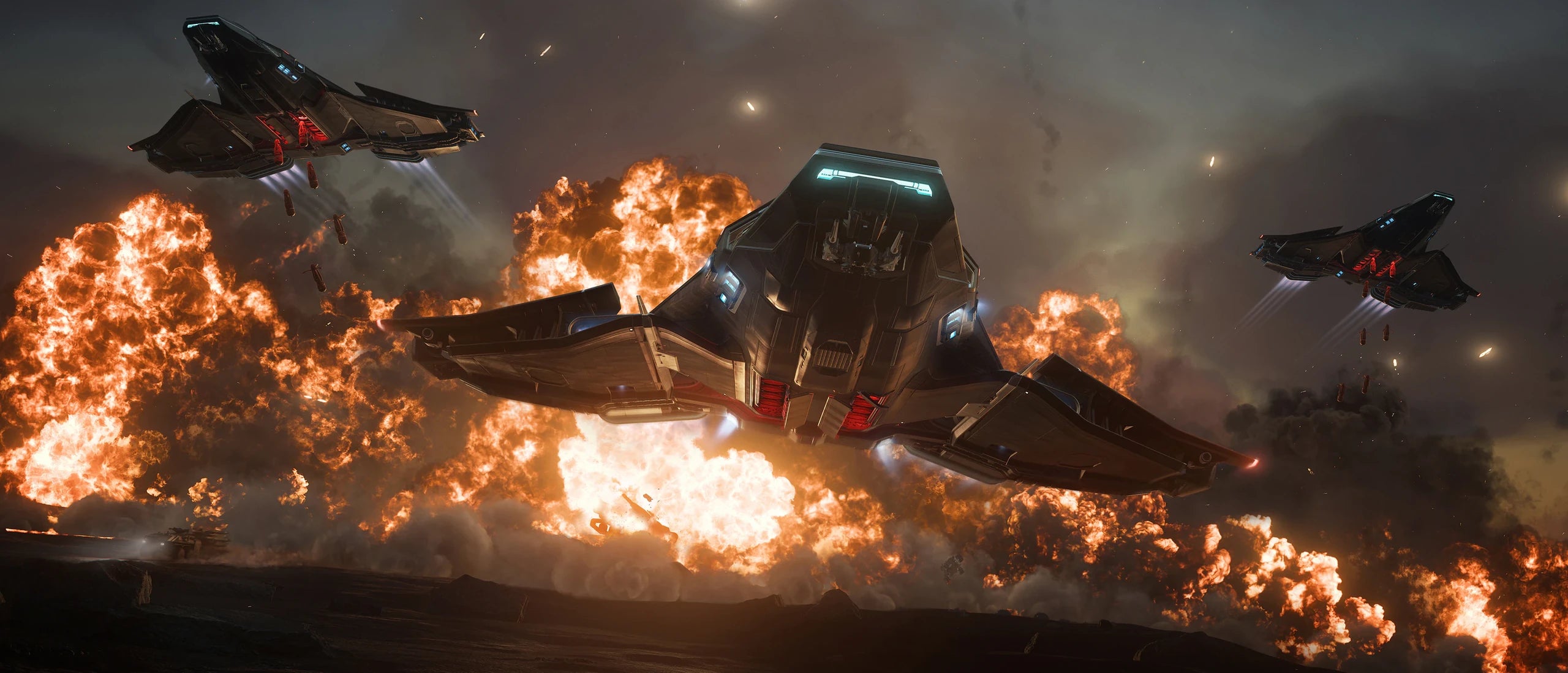 Spirit A1 - A1 x3 bombing flying low in Star Citizen