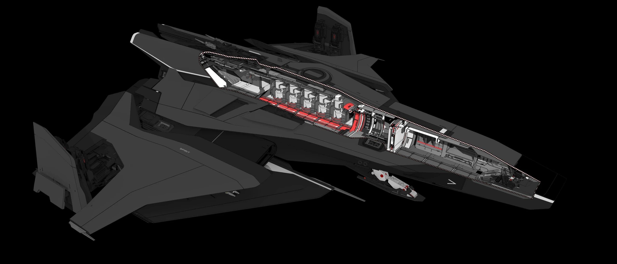 Spirit A1 - A1 x2 flying over clouds in Star Citizen