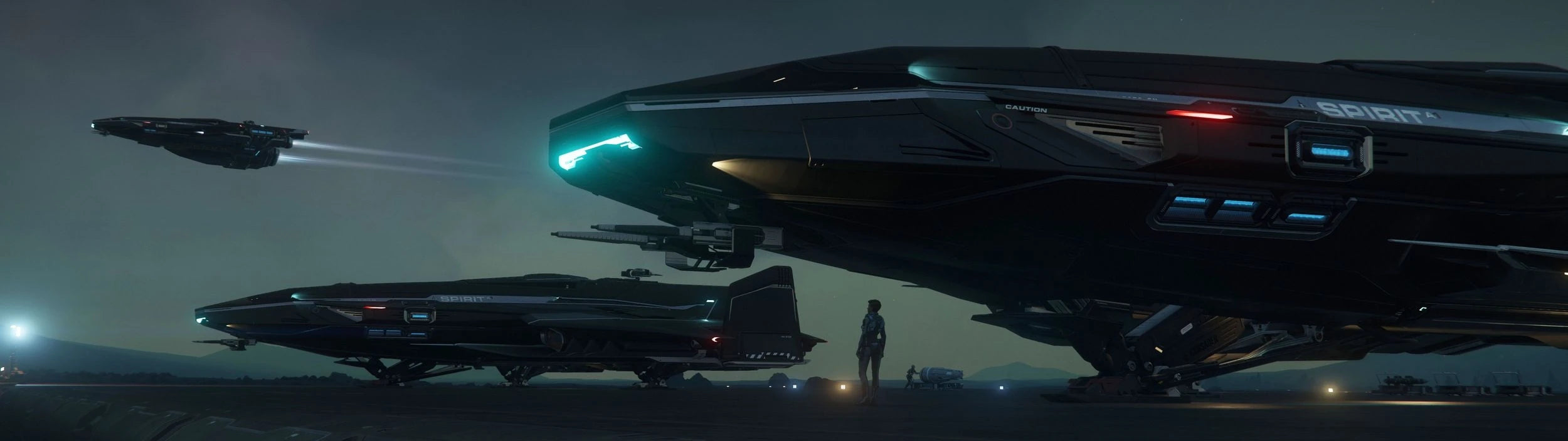 Spirit A1 - A1 landed on ground in Star Citizen