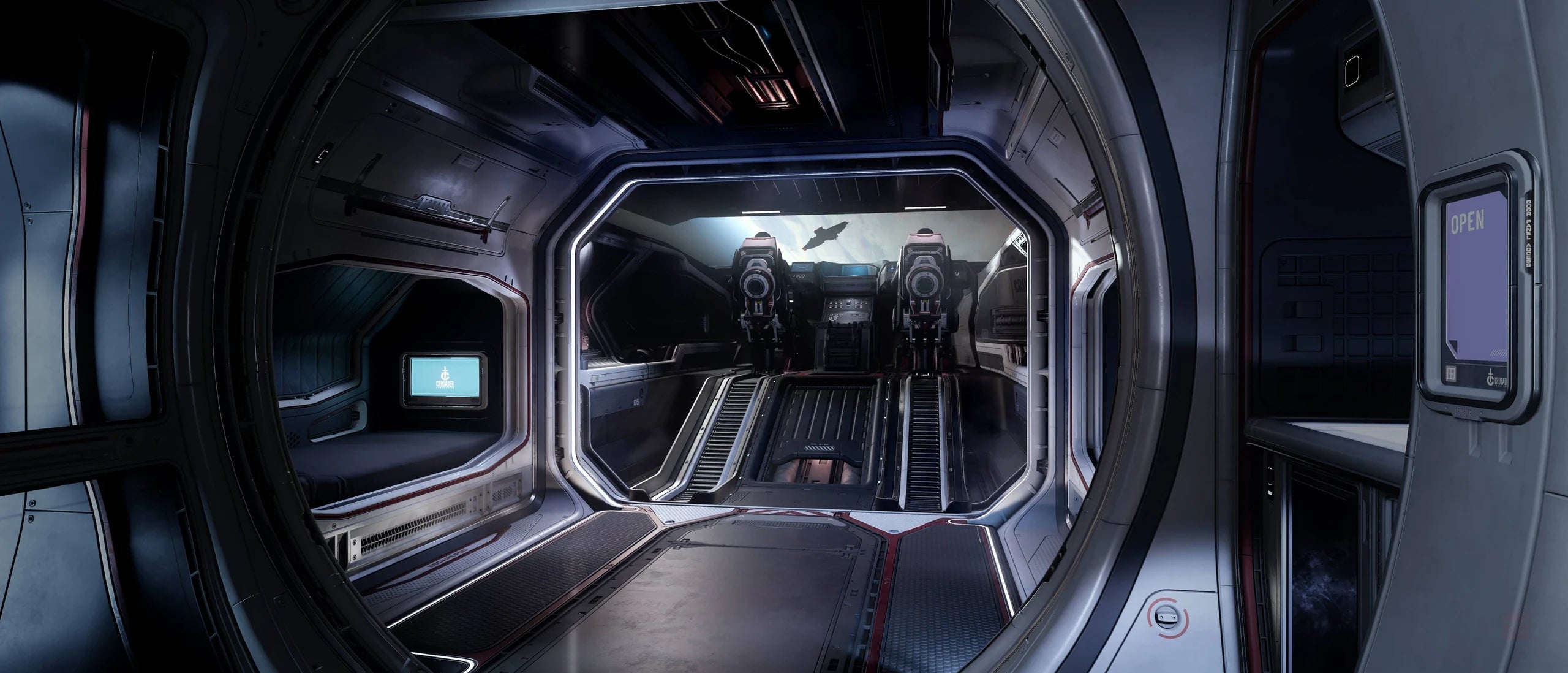 Spirit C1 - inside crew area and bridge in Star Citizen