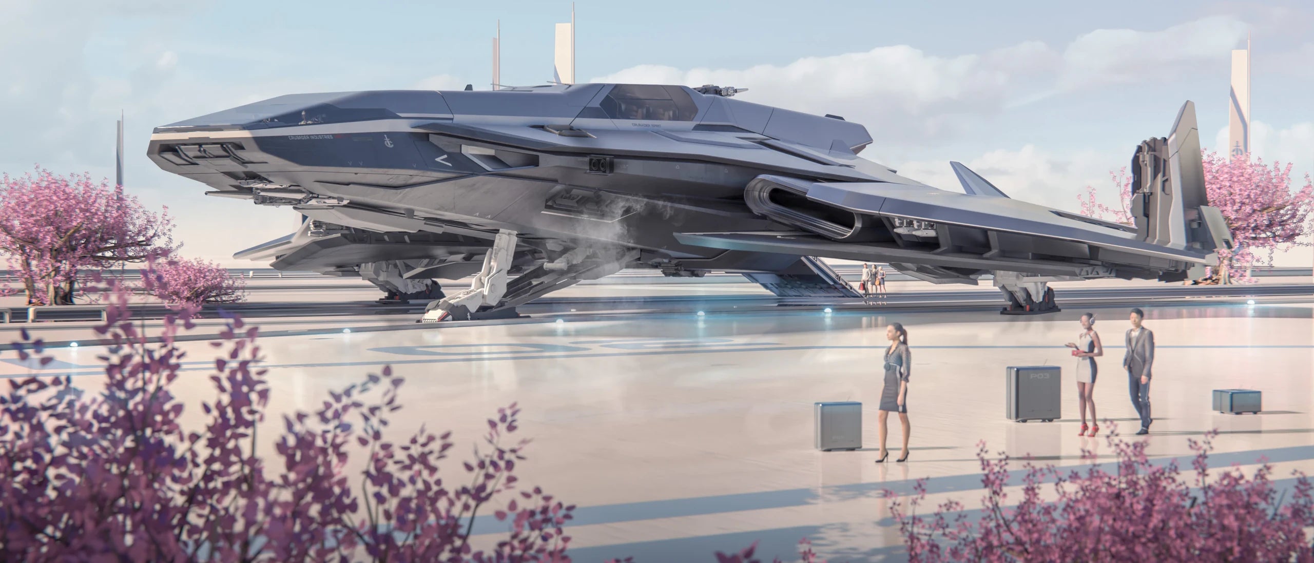 Spirit E1 - landed with passengers and luggage in Star Citizen