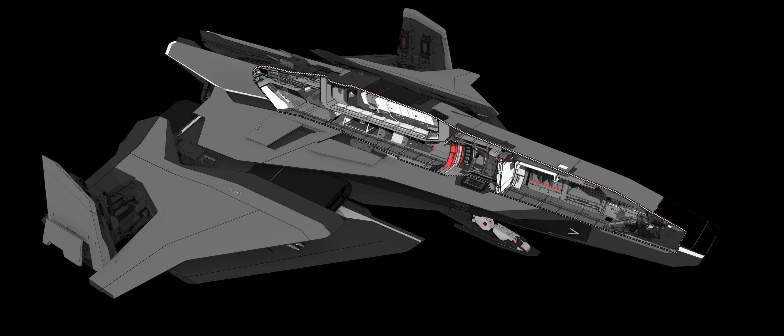 Spirit E1 - 3D concept - Cutout - Isometric in Star Citizen