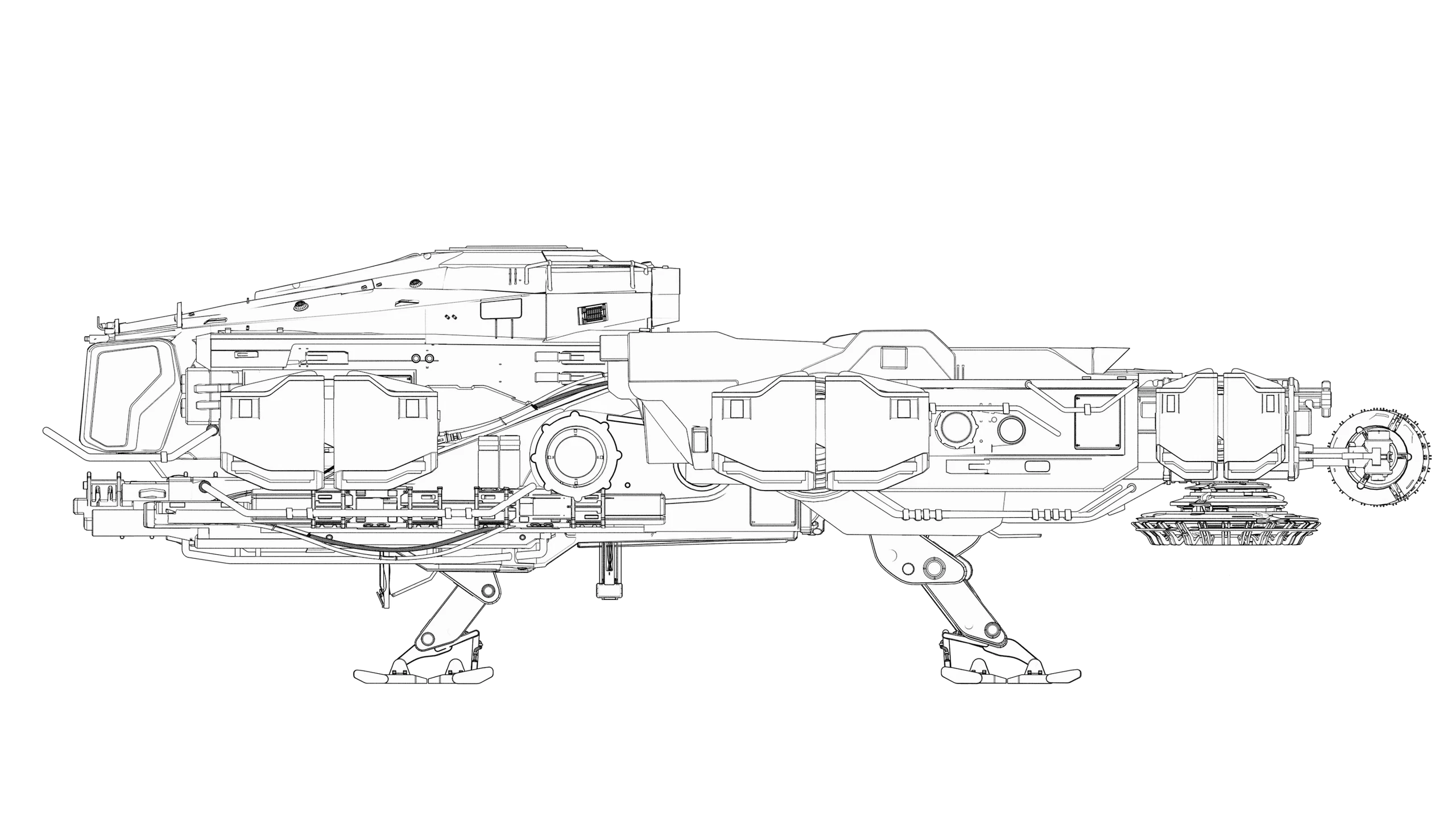 Schematic sideview of the SRV