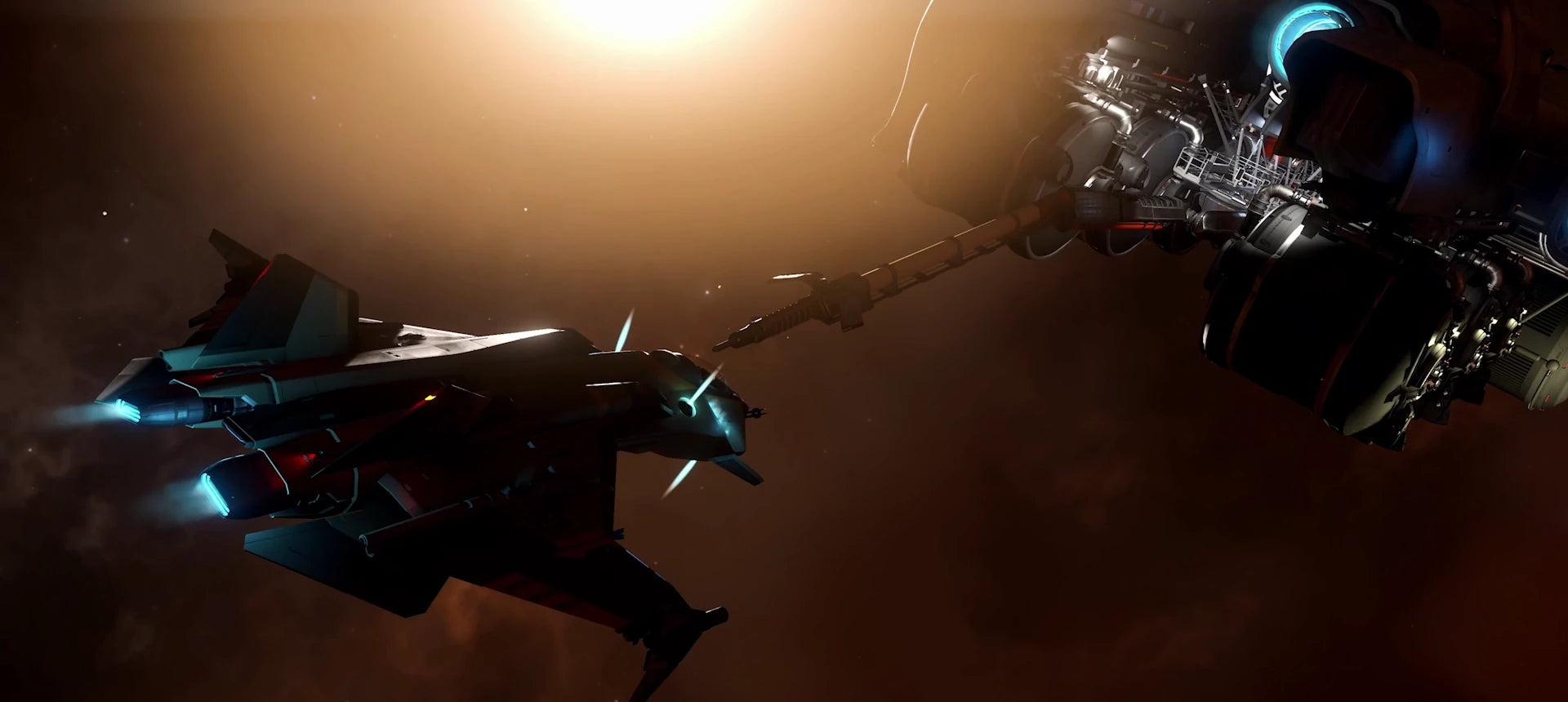 Starfarer - Ship to Ship Refueling: Gladius and Starfarer in Star Citizen